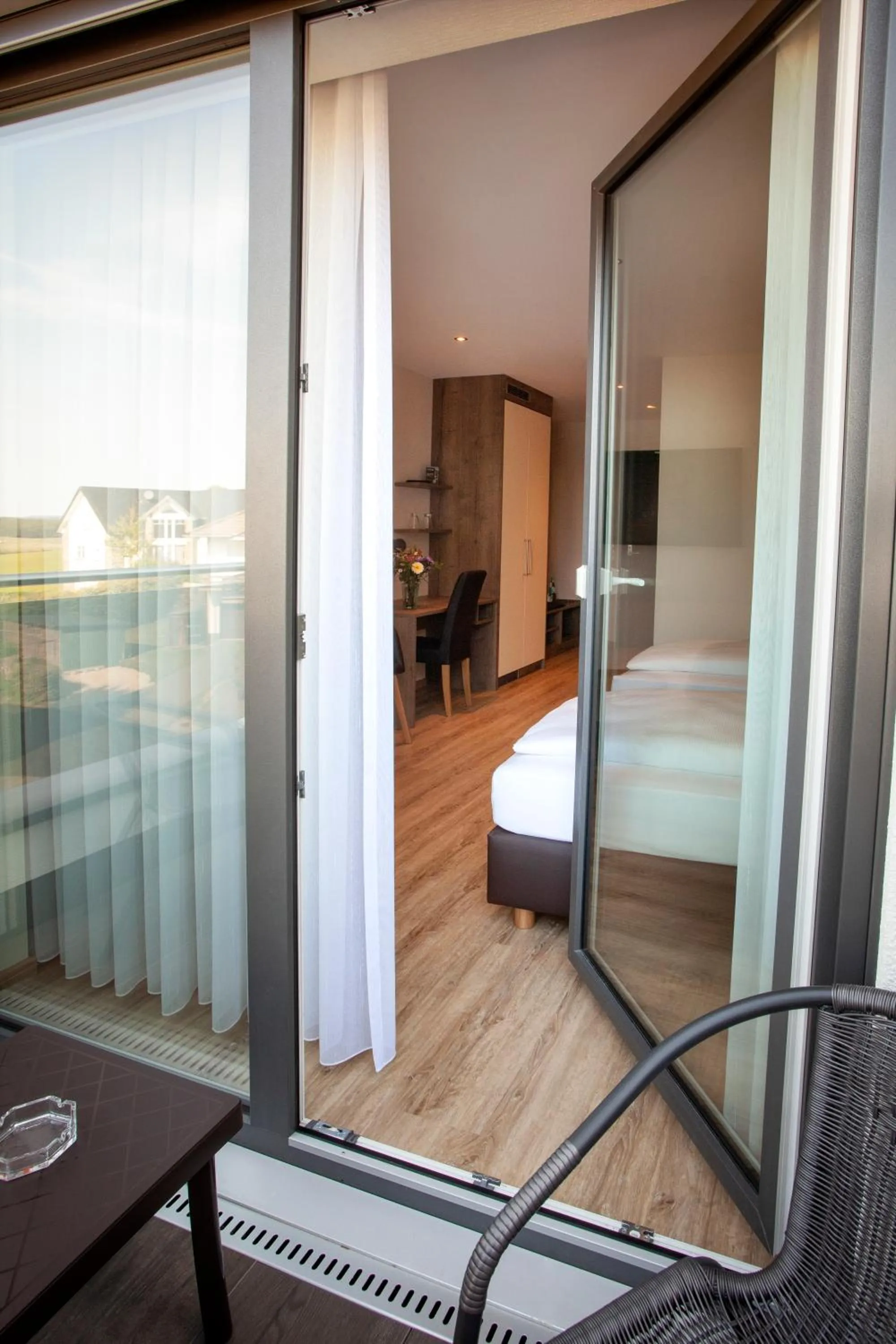 Balcony/Terrace, Bed in Haus Hubertus