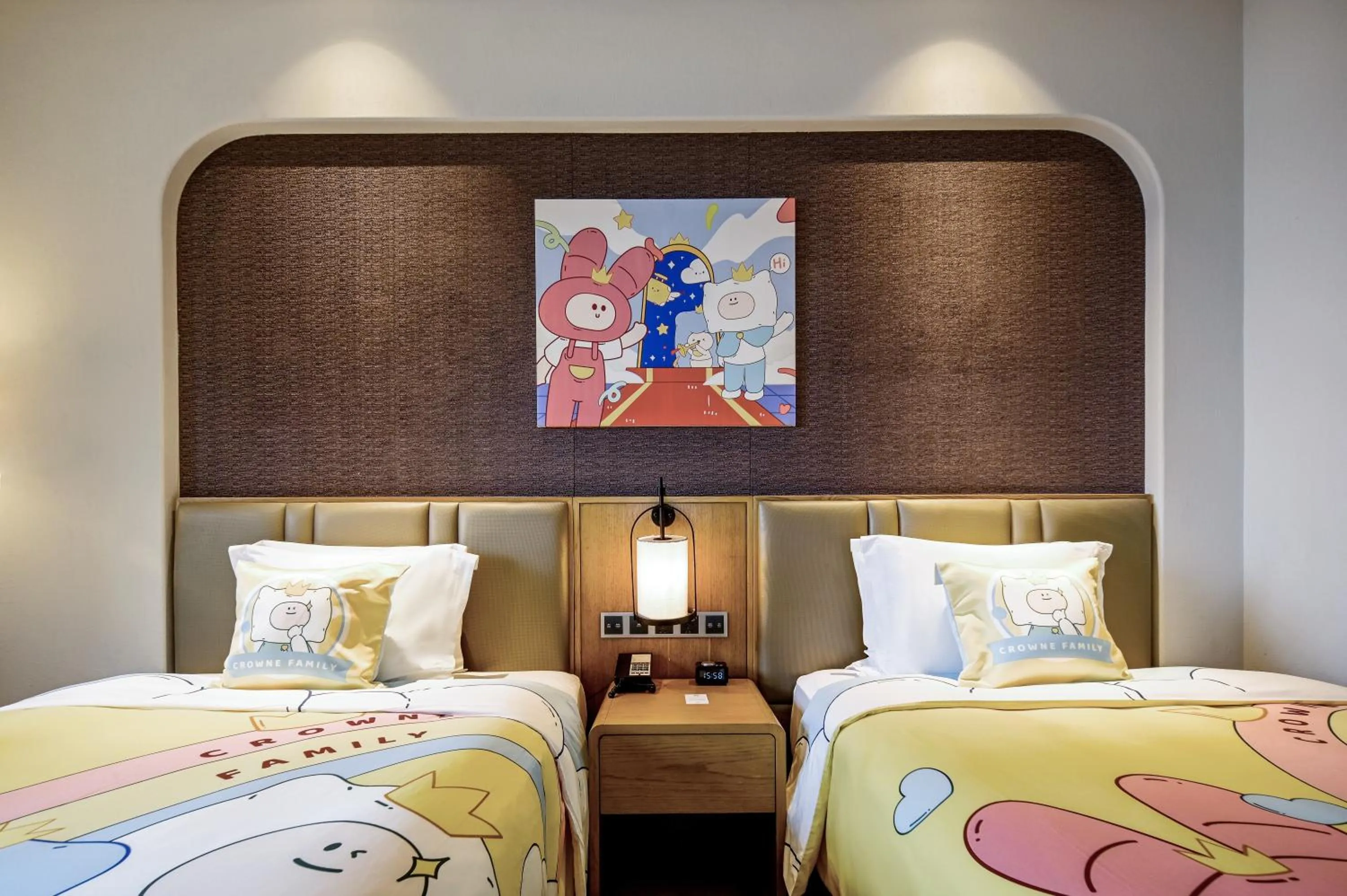 Decorative detail, Bed in Crowne Plaza QingdaoOriental Movie Metropolis by IHG