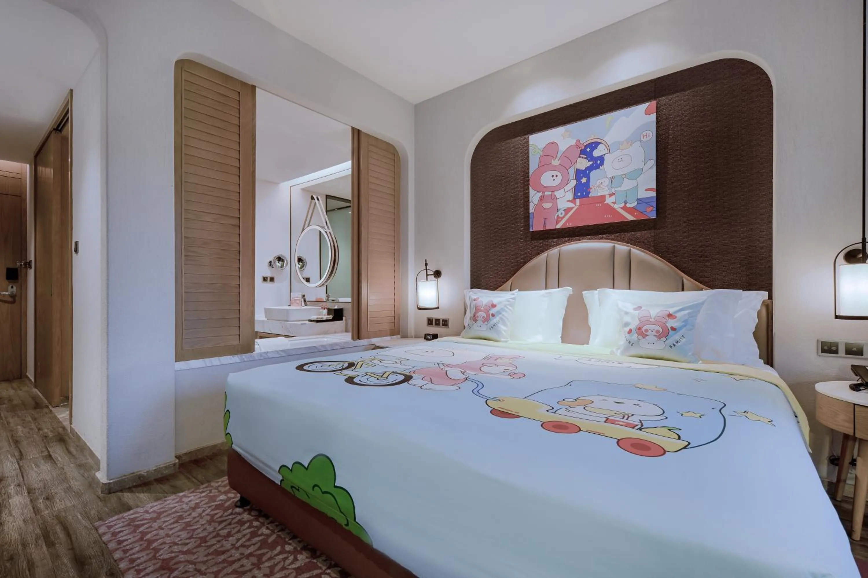 Bed in Crowne Plaza QingdaoOriental Movie Metropolis by IHG