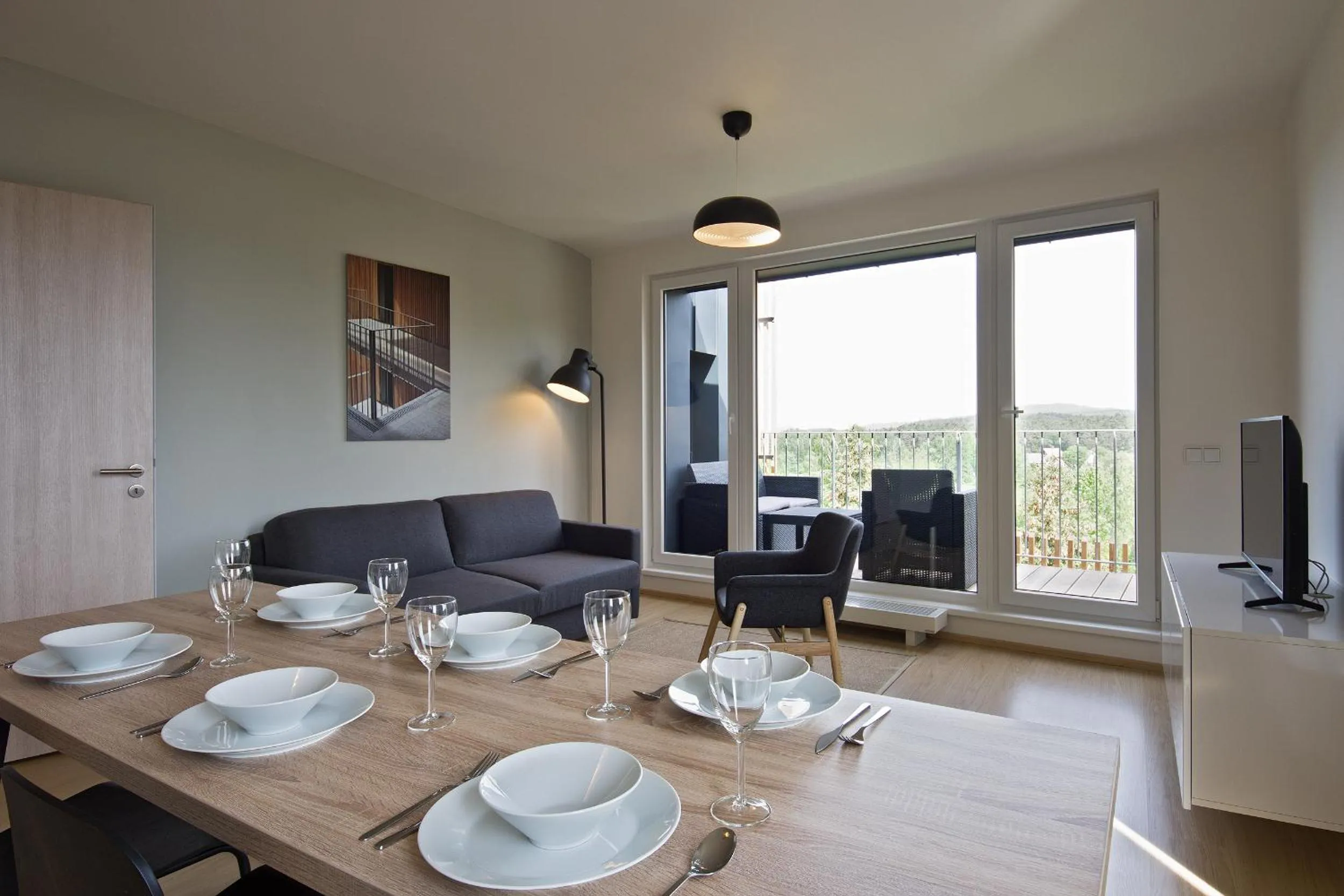 Living room in Lakepark Residence