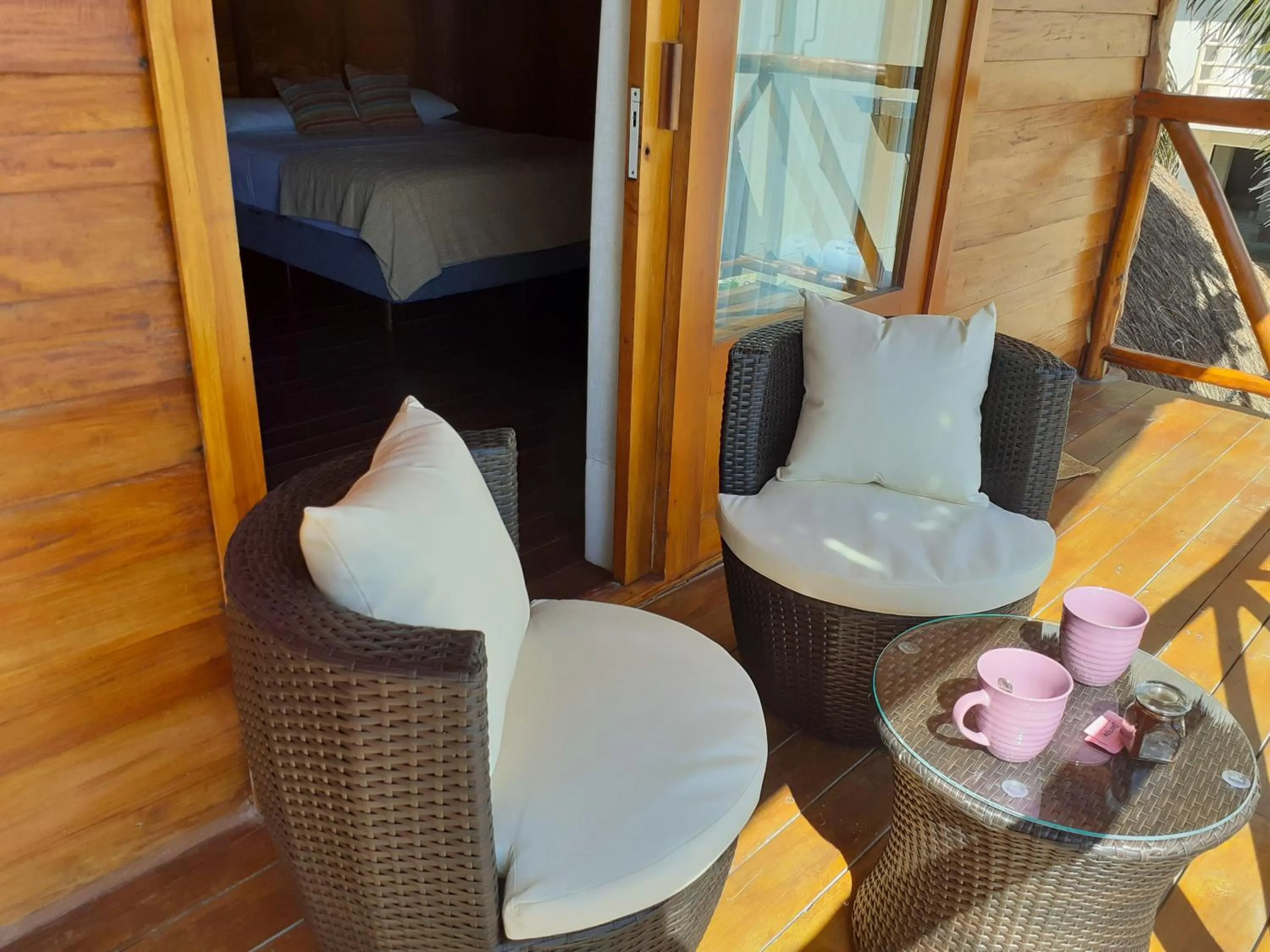 Balcony/Terrace in Palmeras de Mahahual Cabañas