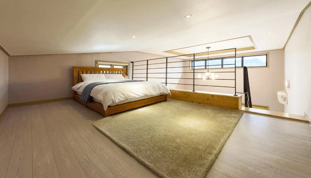 Bed in Gyeongpoen Pension