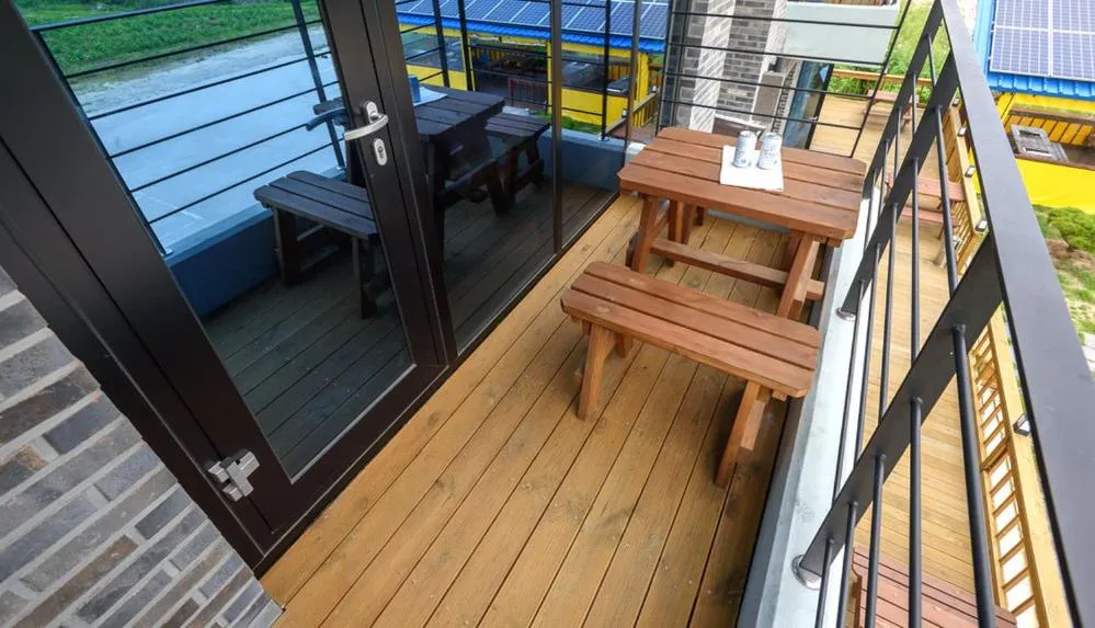 Balcony/Terrace in Gyeongpoen Pension