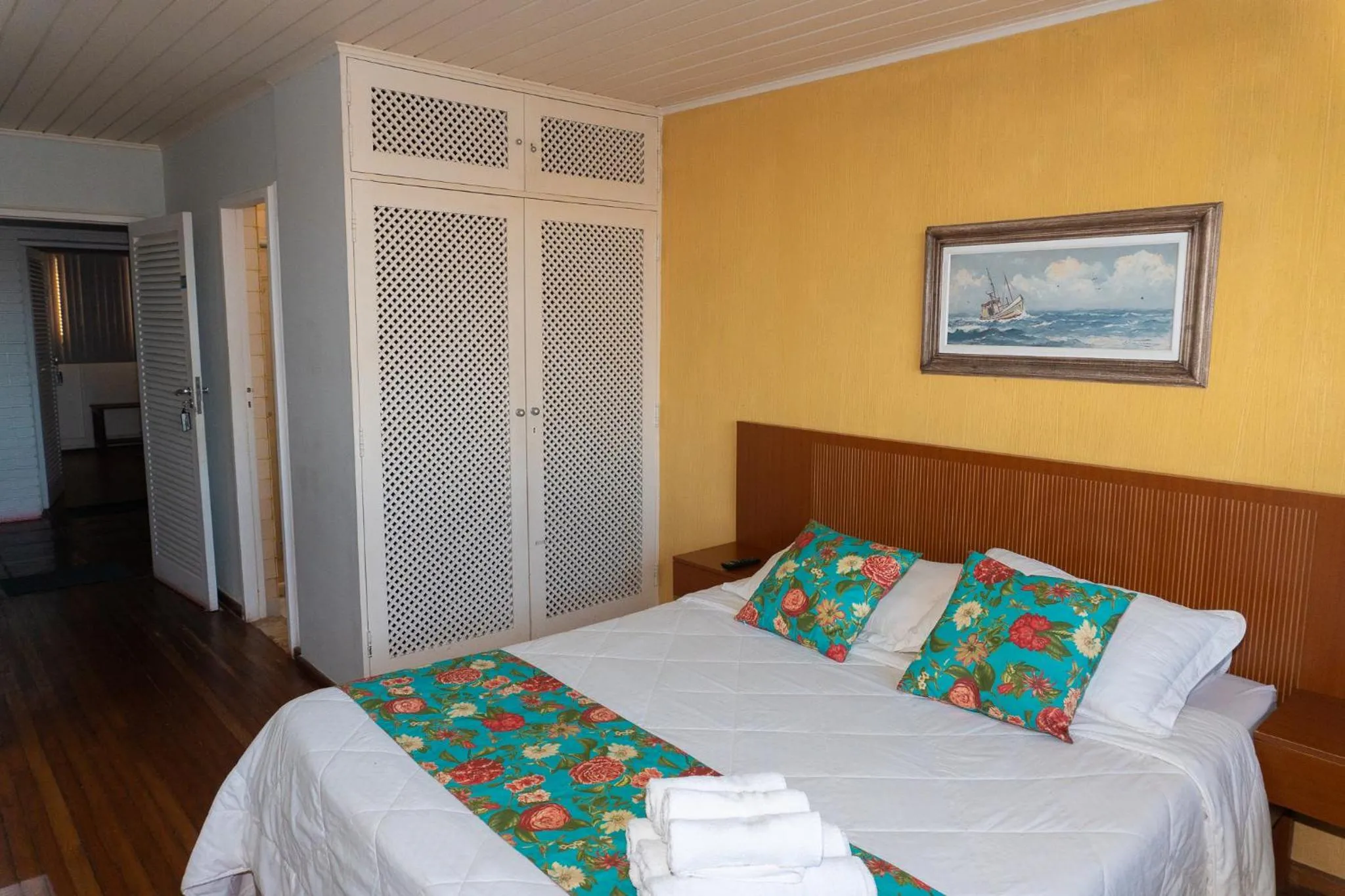 Bed in Pousada Marilia