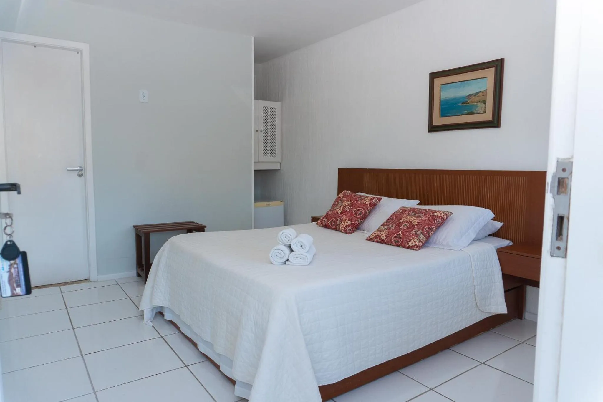 Bed in Pousada Marilia