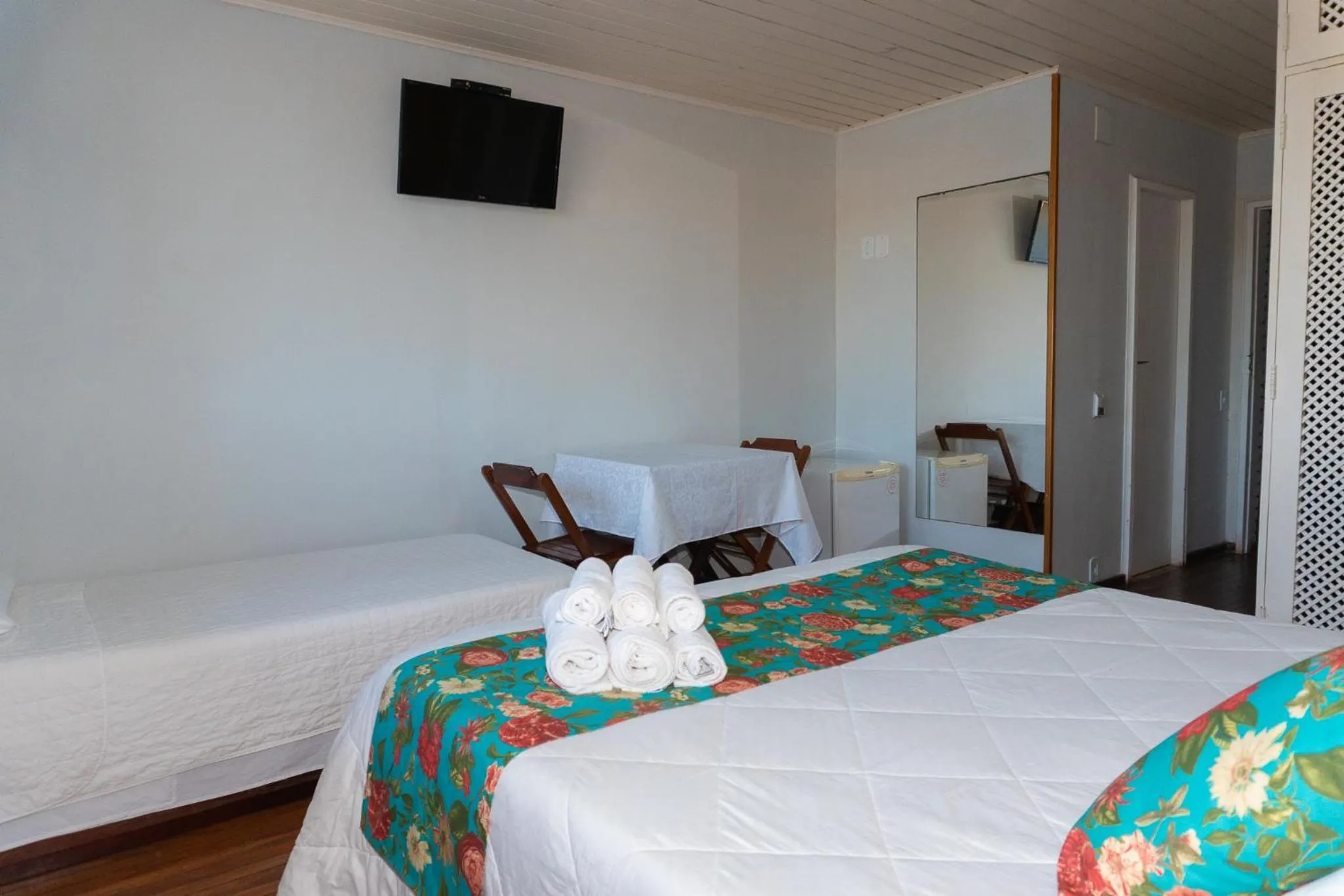 Bed in Pousada Marilia