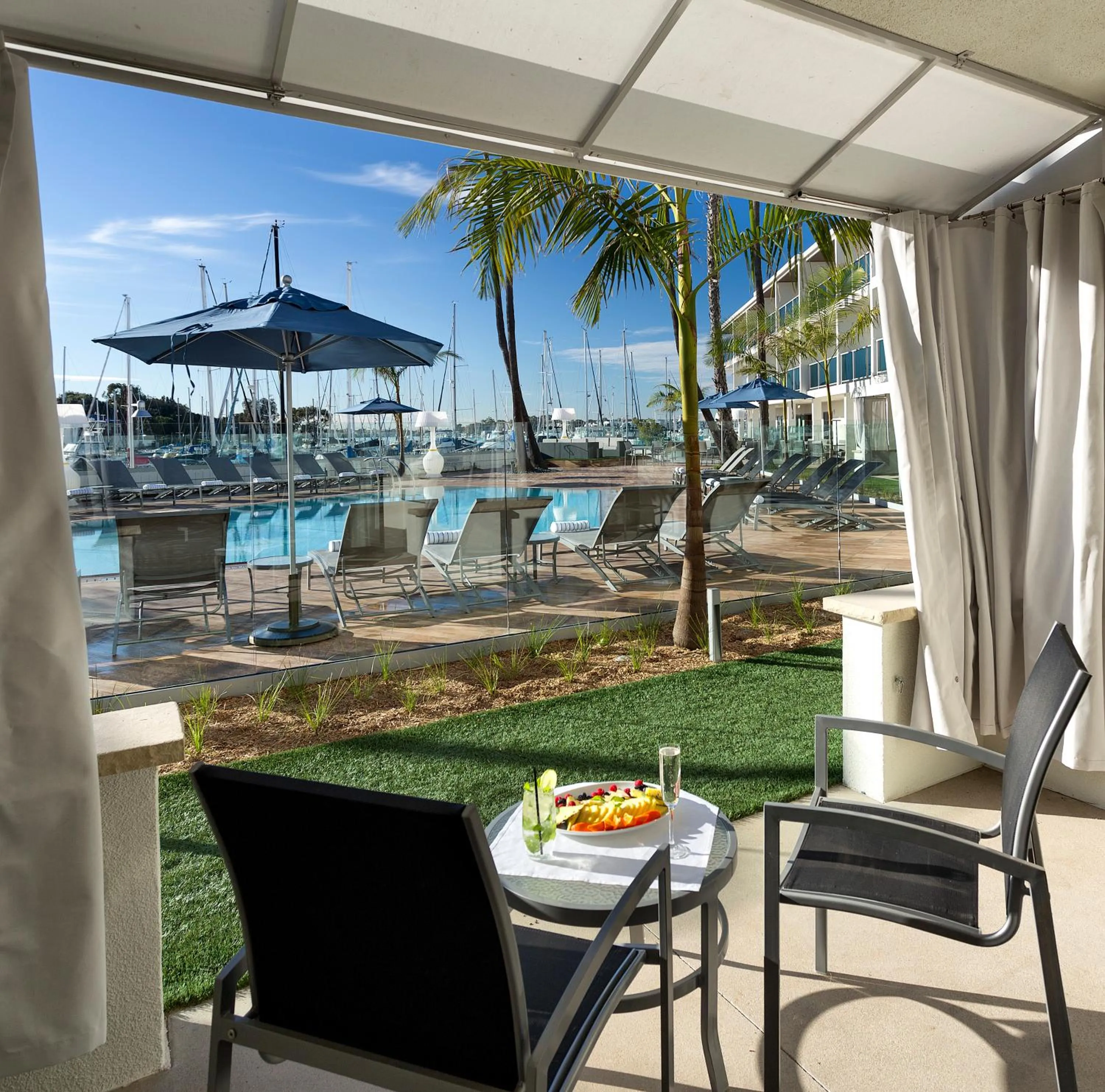 Pool view in Marina del Rey Hotel