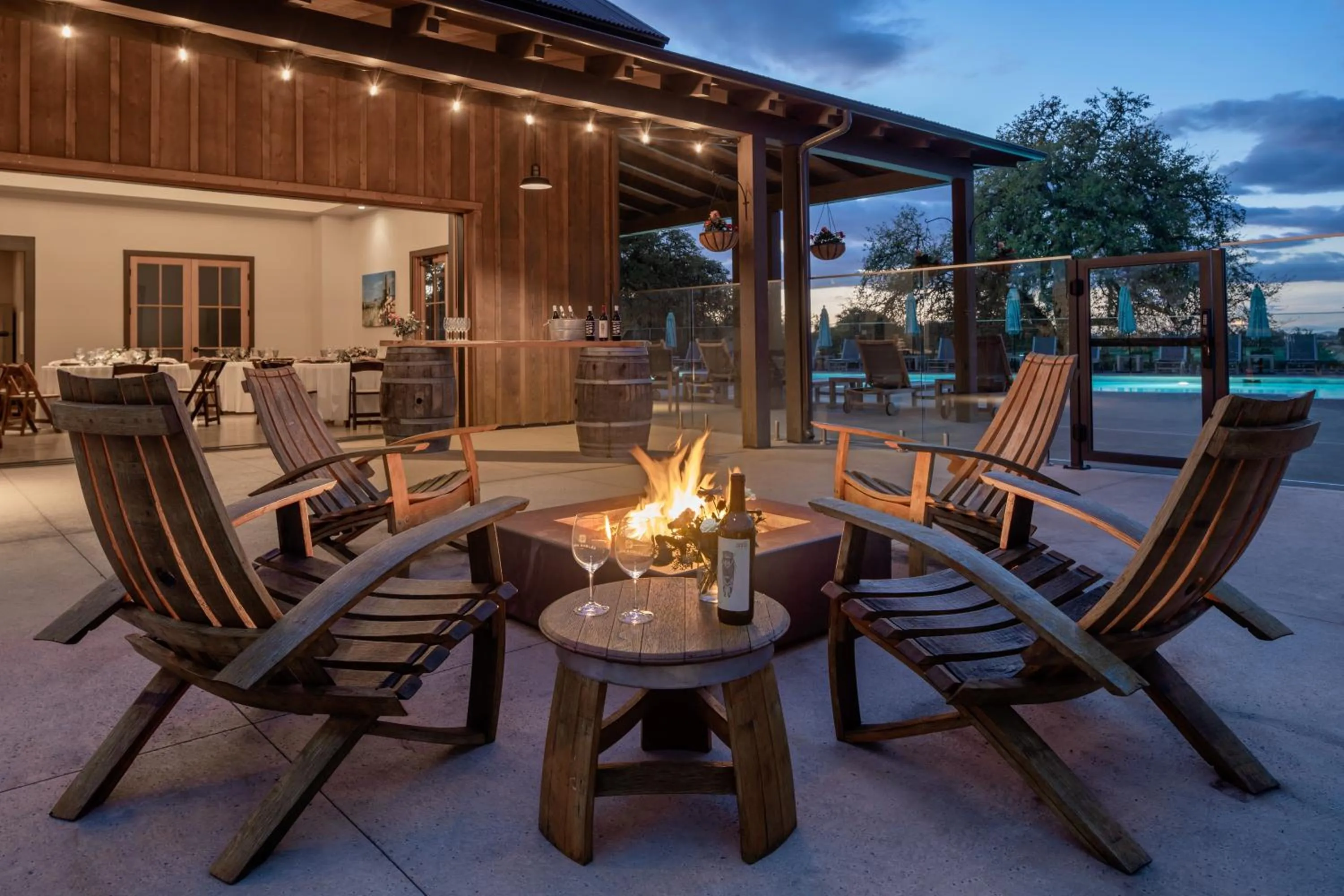 fireplace in Sun Outdoors Paso Robles