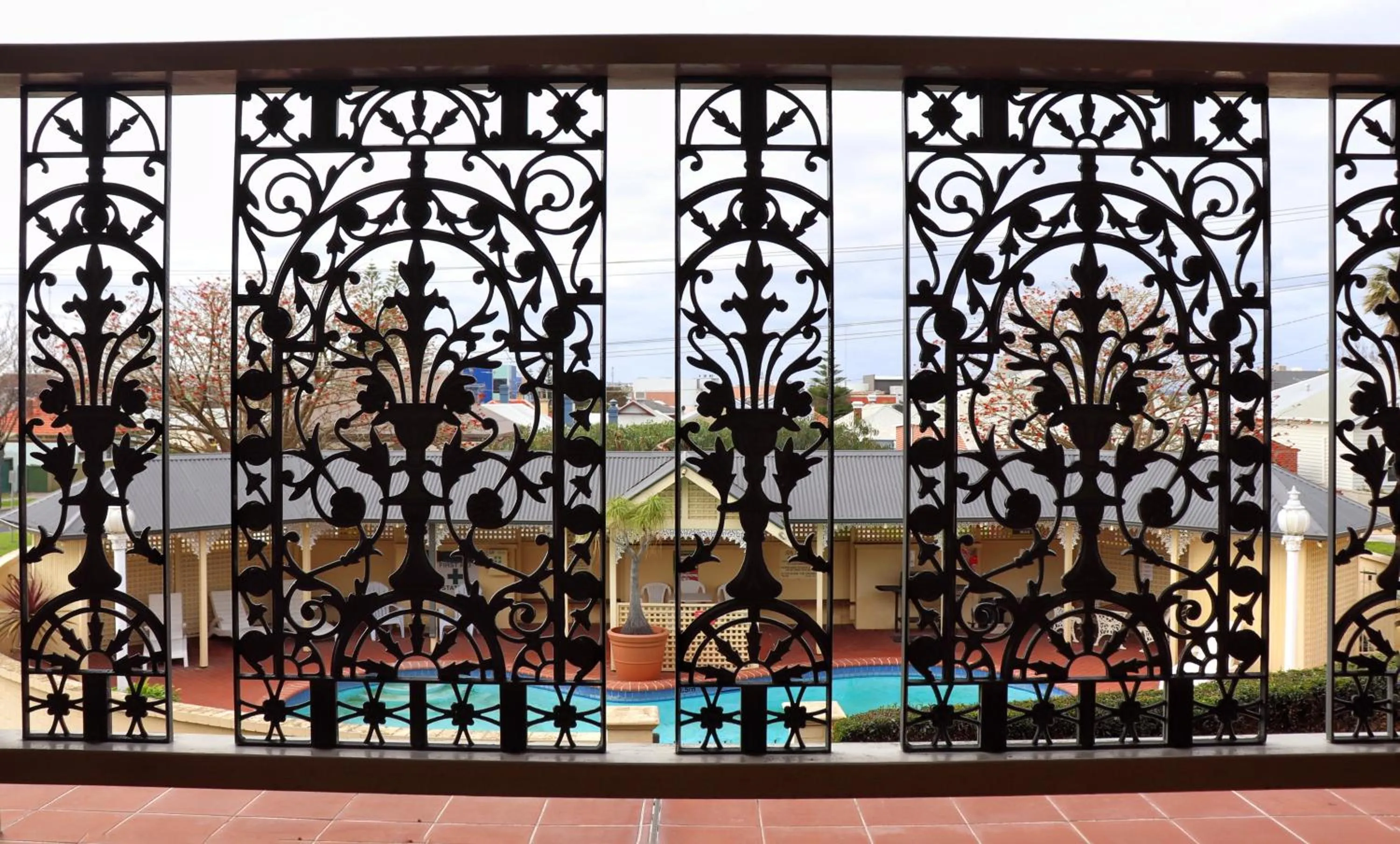 Pool view in The Clifton Motel