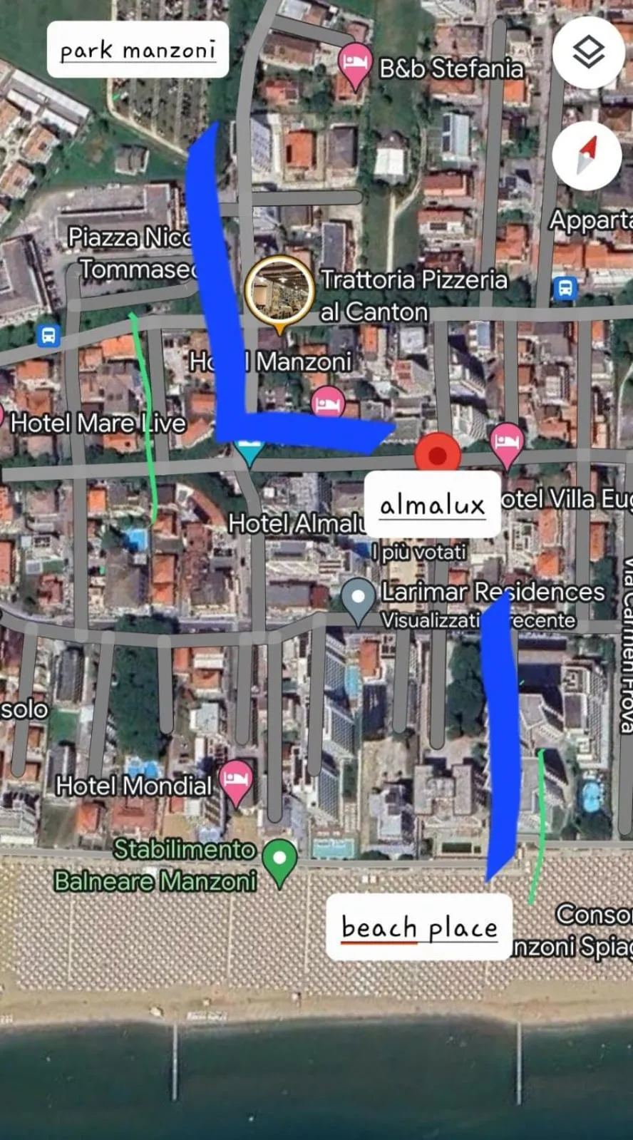 Parking in Almalux Jesolo Wellness & Spa 3 stelle superior