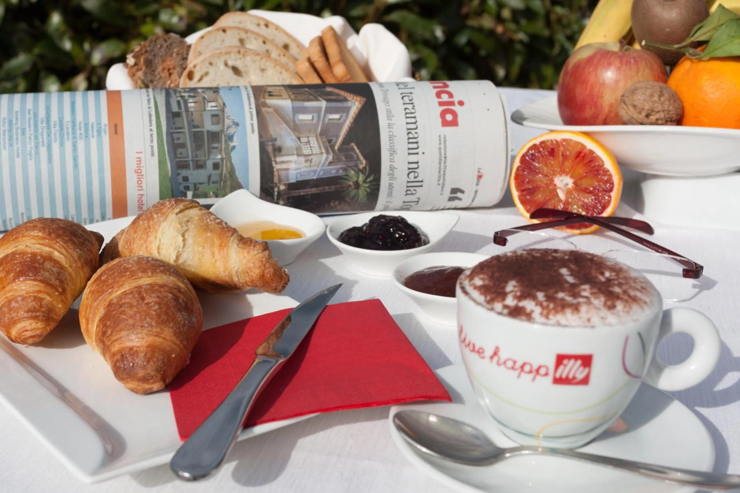 Continental breakfast in Locanda Del Parco Hotel
