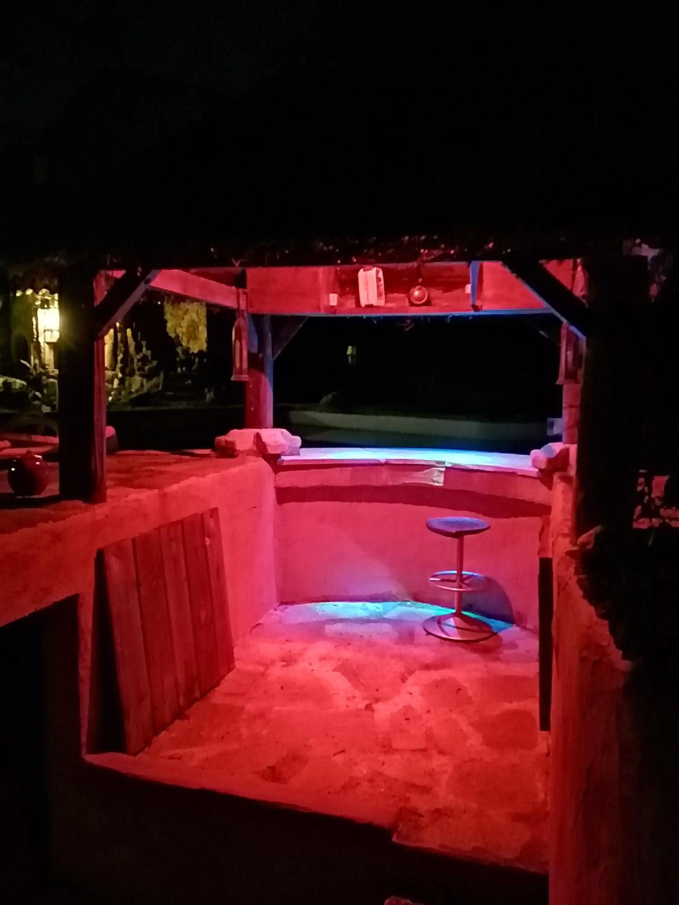 Pool view in Suite Médiévale 40m2 chambre d' hôte du Mas Fabrègue