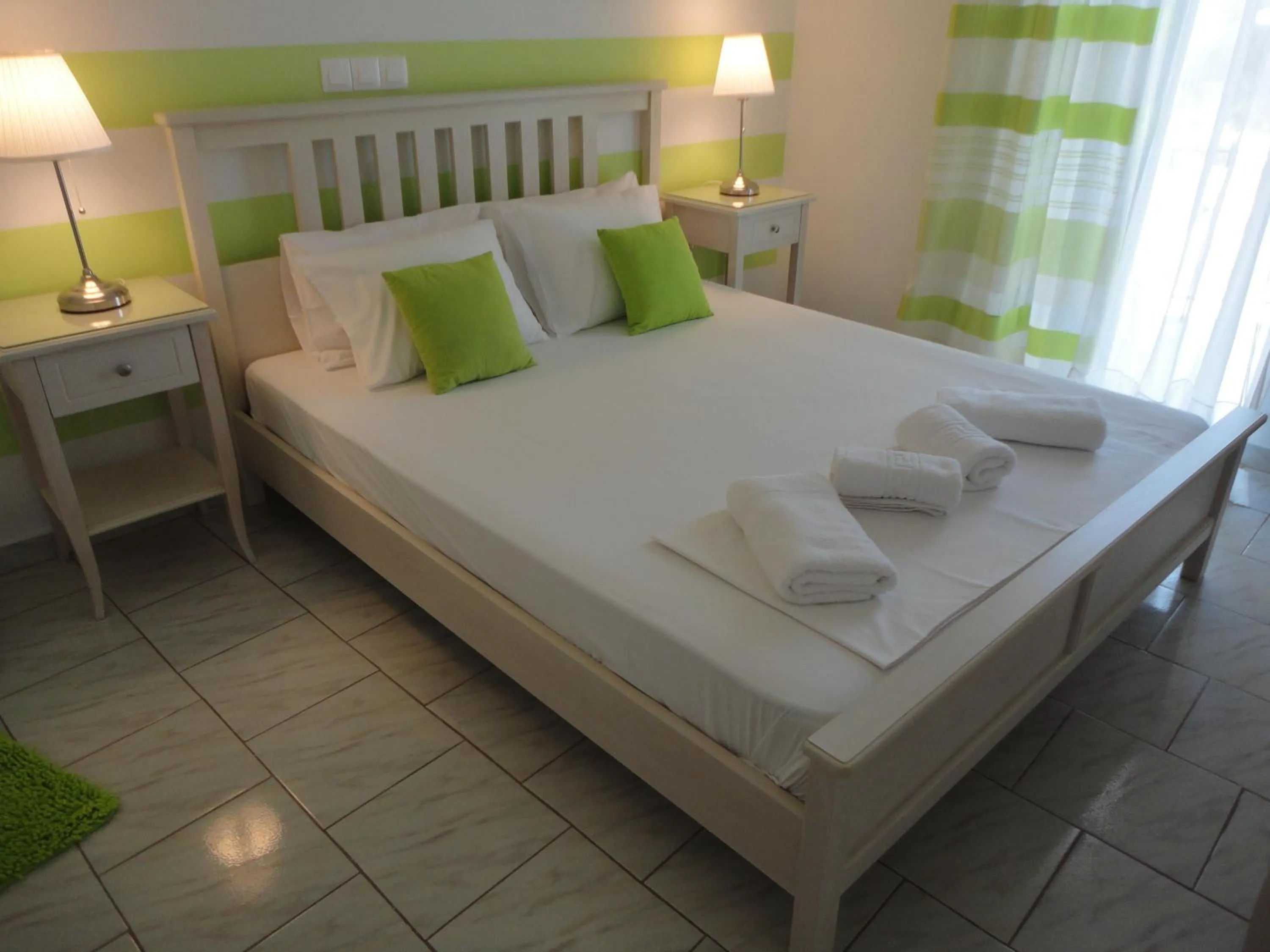 Bed in Mirto Beach Hotel & Restaurant