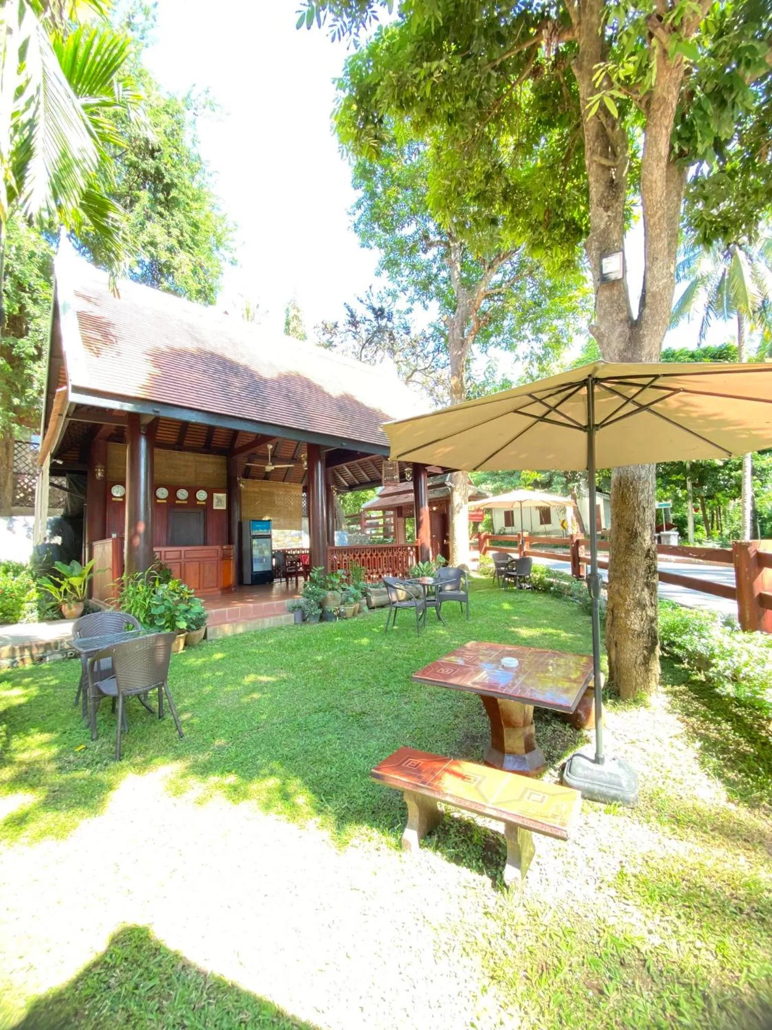 Patio in Luang Prabang Villa Sirikili River View