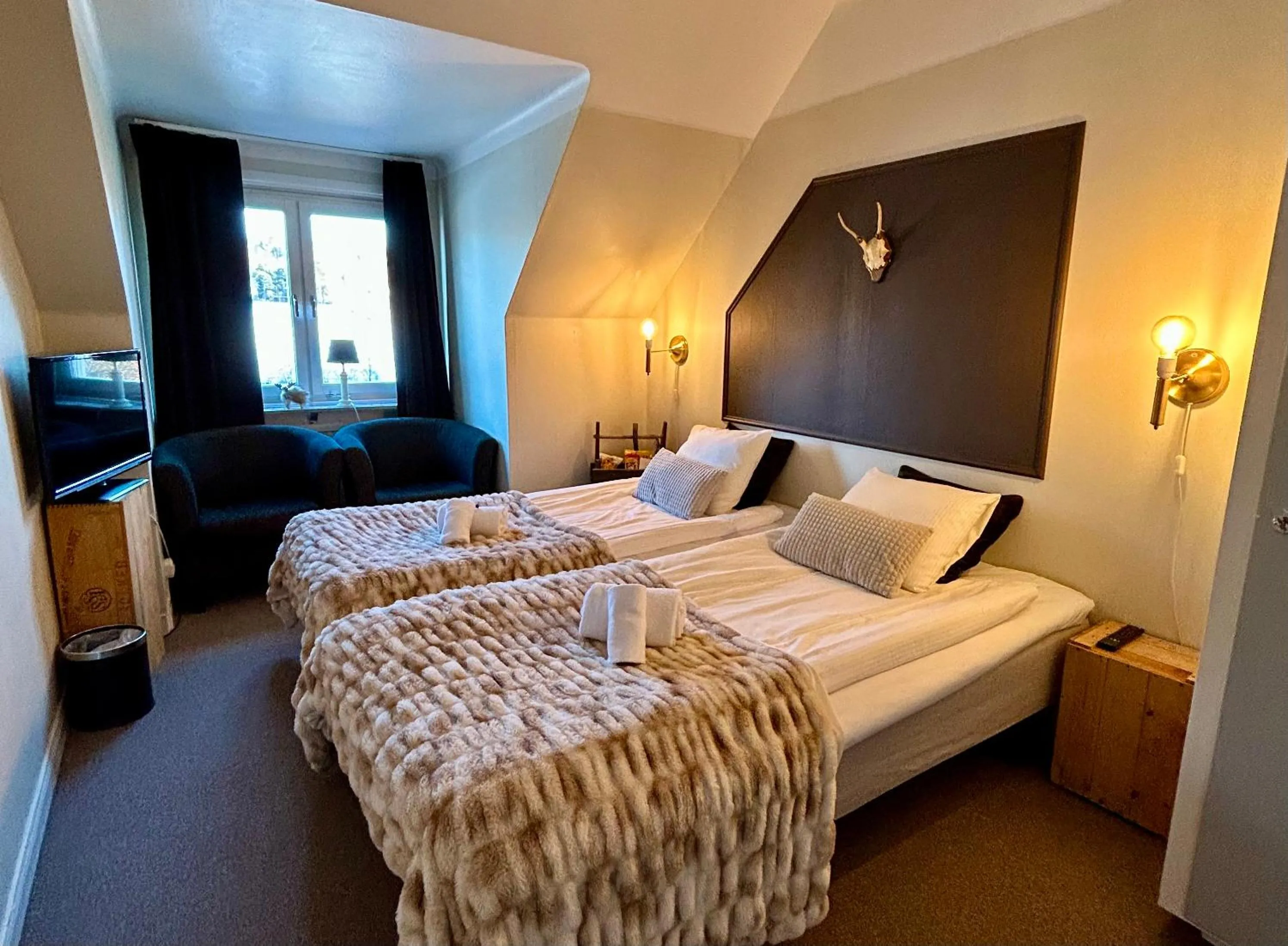 Bed in Kungshaga Hotell