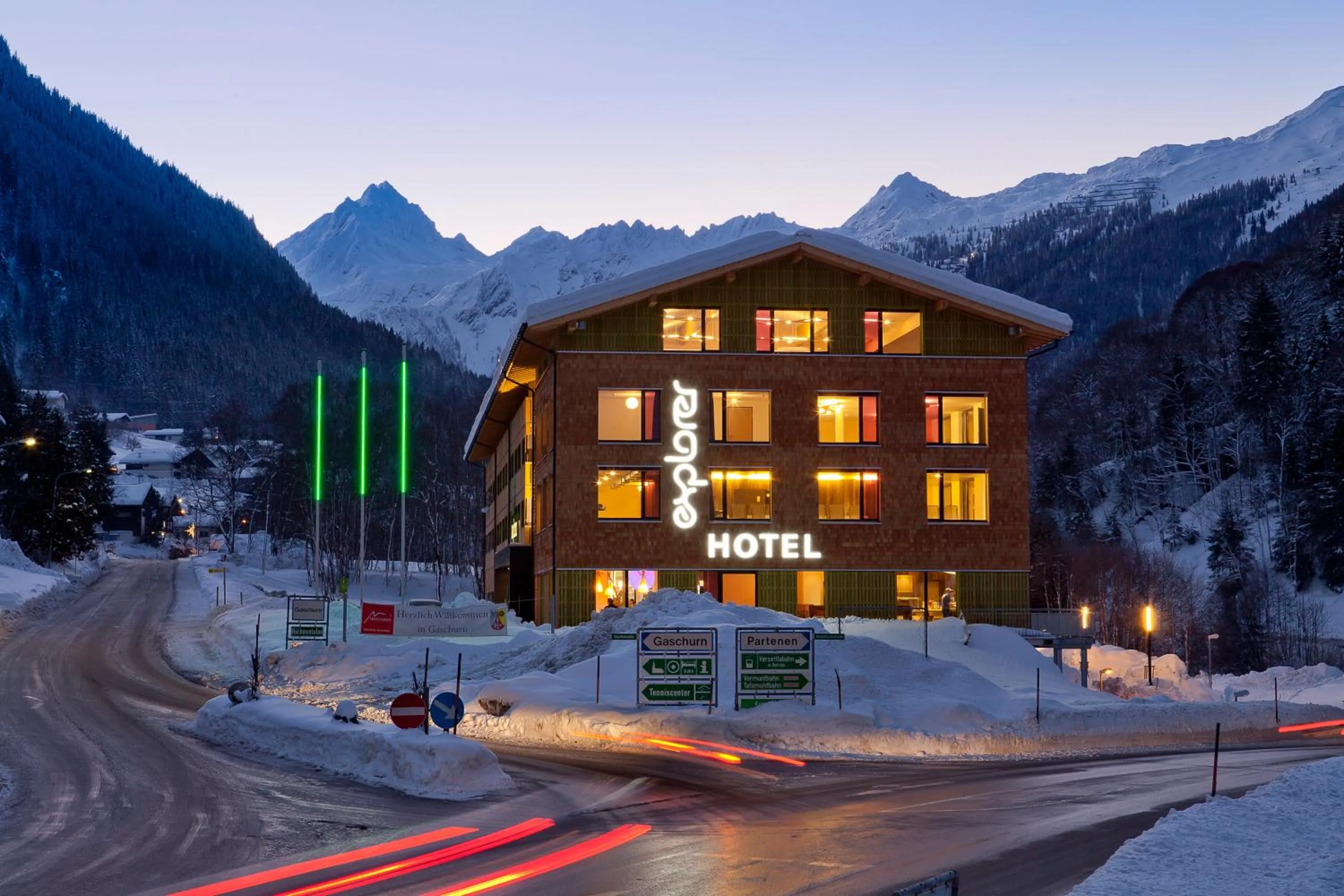 Property building in Explorer Hotel Montafon