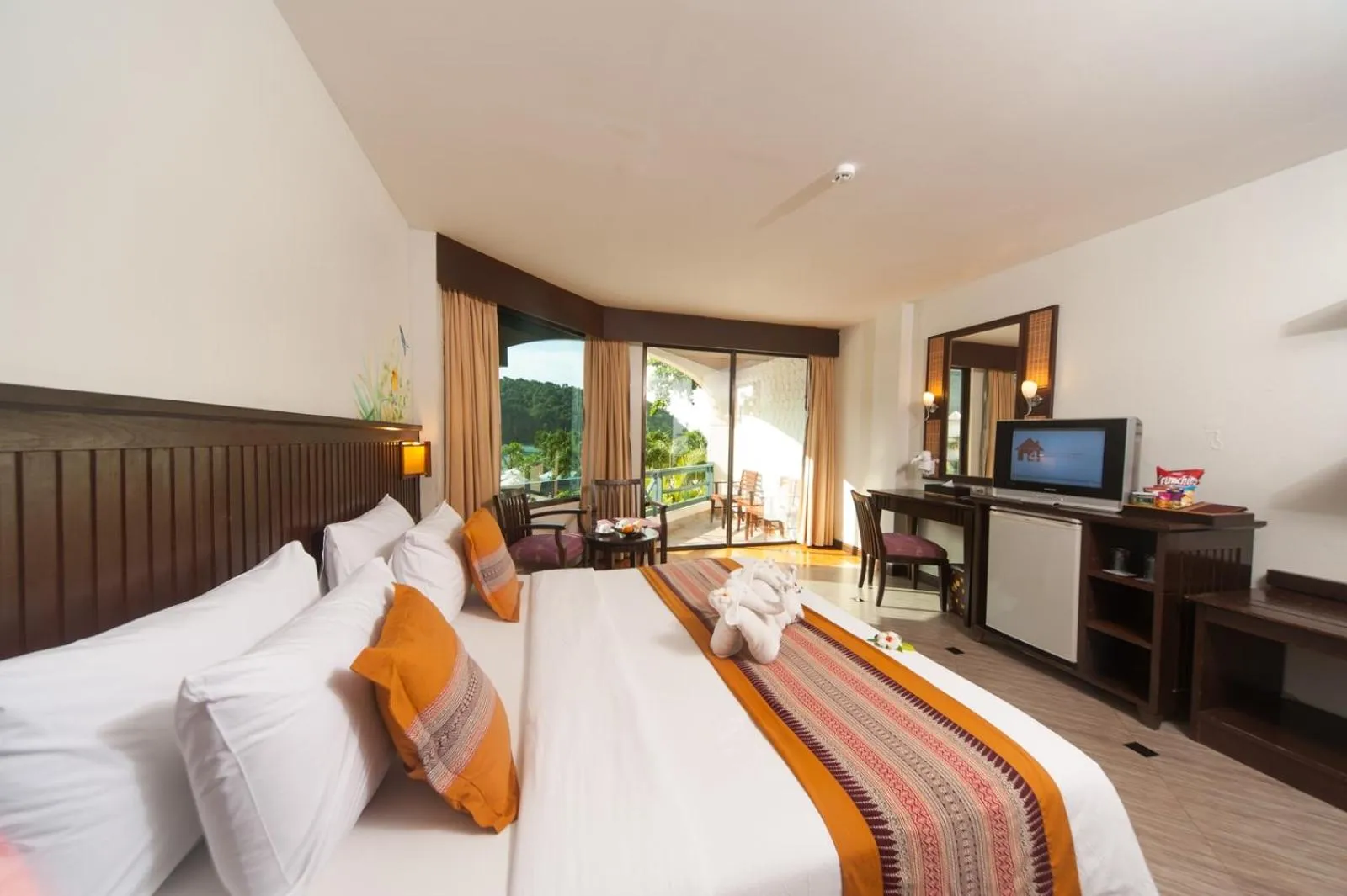 Bed in Phi Phi Island Cabana Hotel