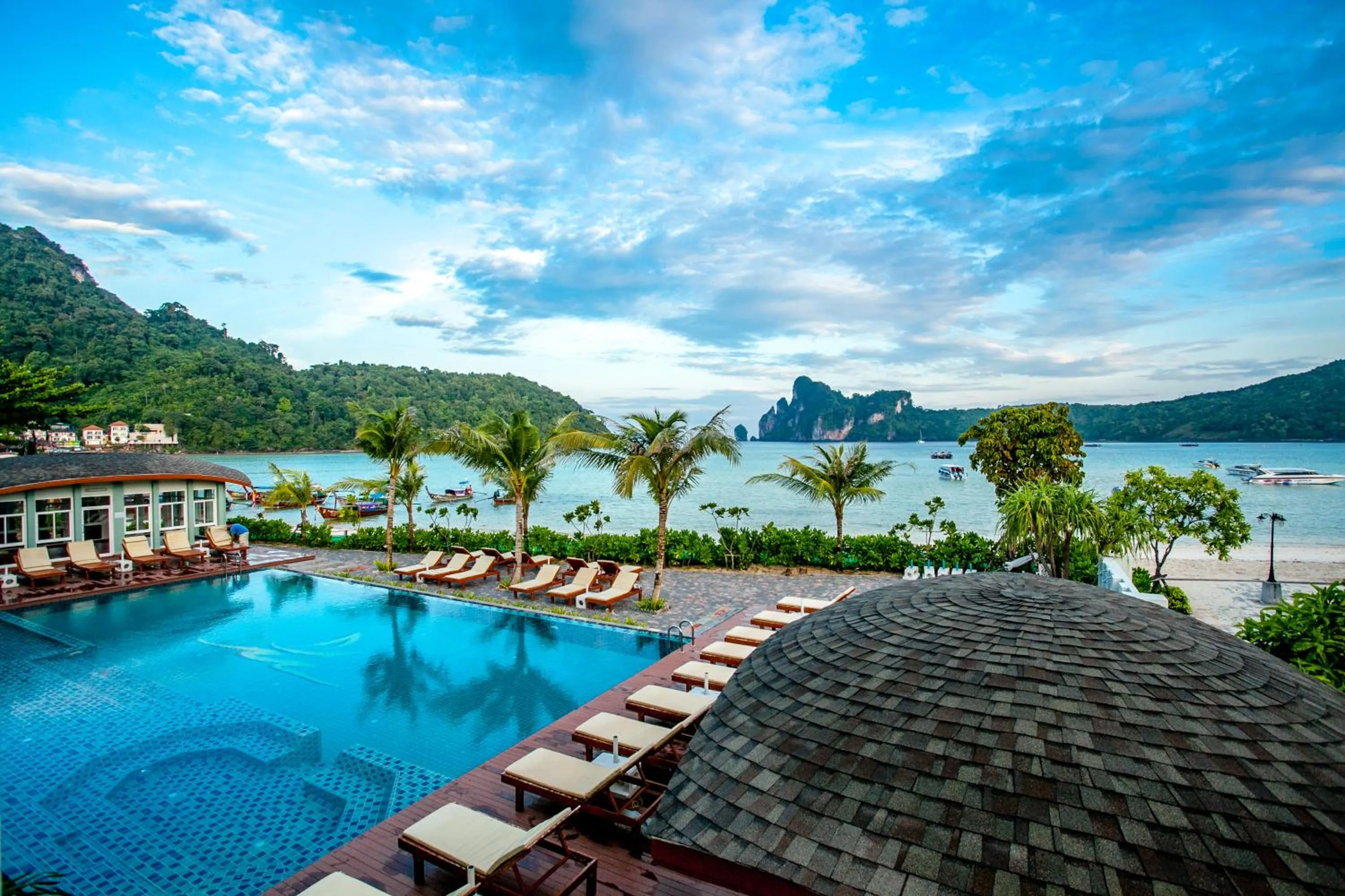 Pool view in Phi Phi Harbour View Hotel-SHA Extra Plus