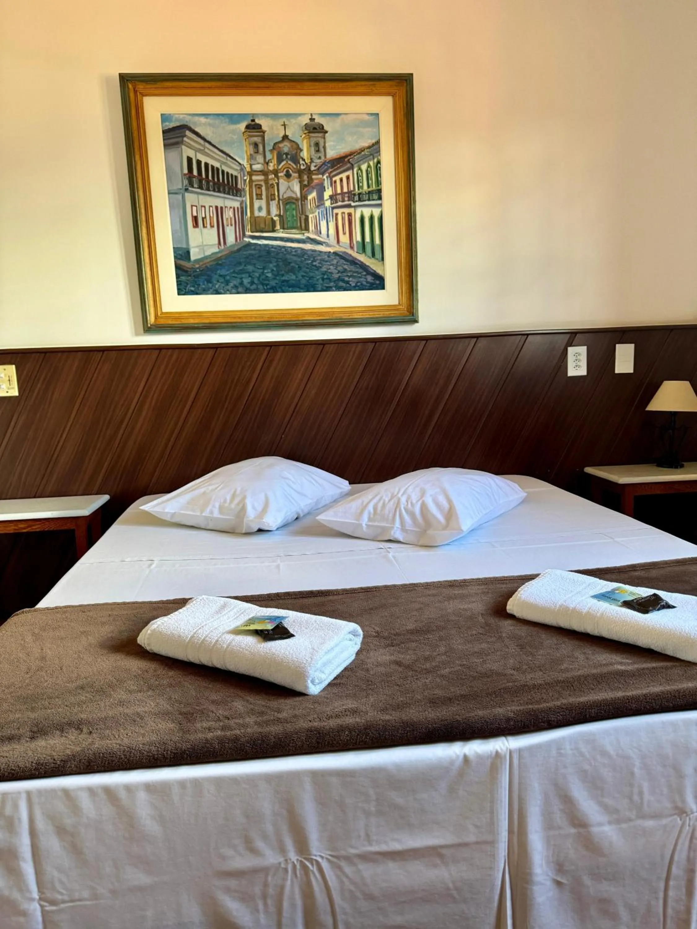 Bed in Pousada Casa dos Contos