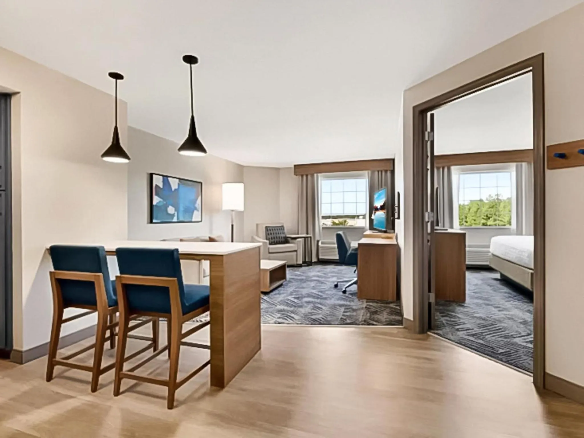 Photo of the whole room, Bed in Candlewood Suites Champaign-Urbana University Area by IHG