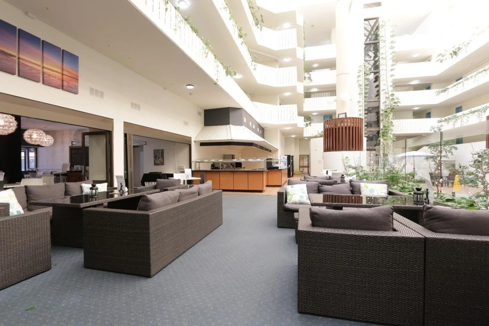 Seating area in Atrium Hotel Mandurah