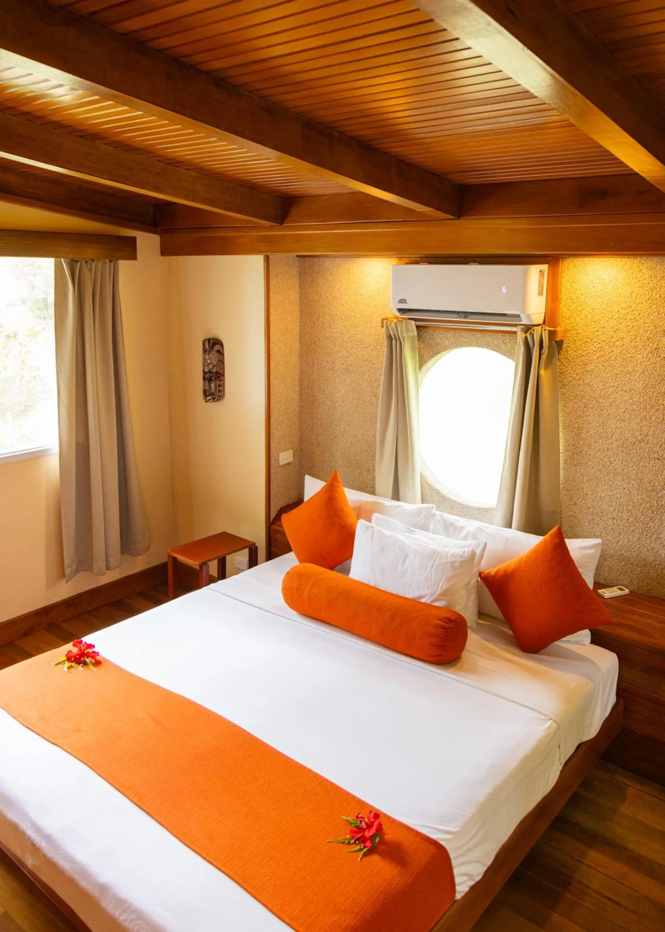 Bed in Koro Sun Resort & Rainforest Spa