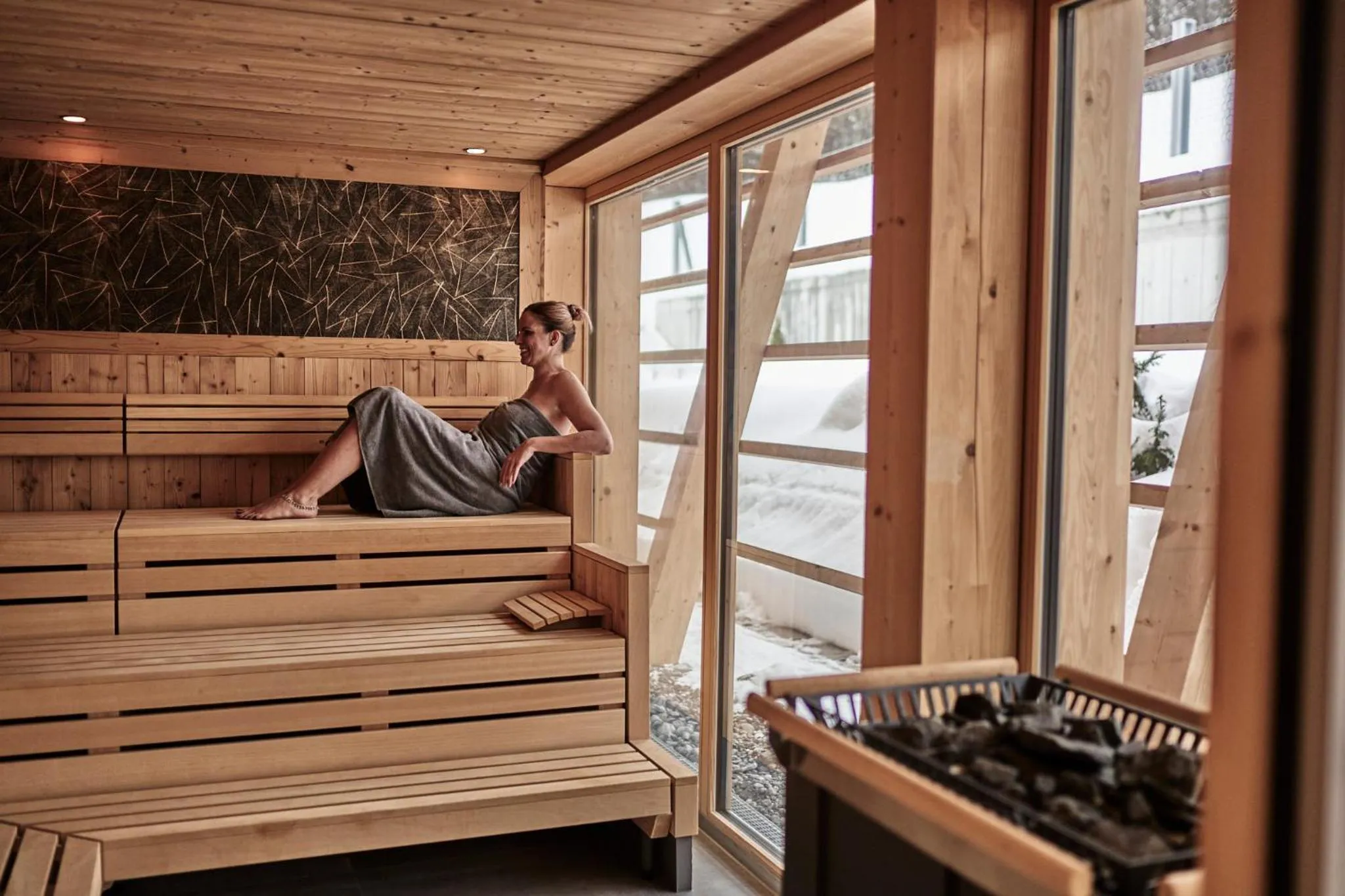 Sauna in HUBERTUS Mountain Refugio Allgäu