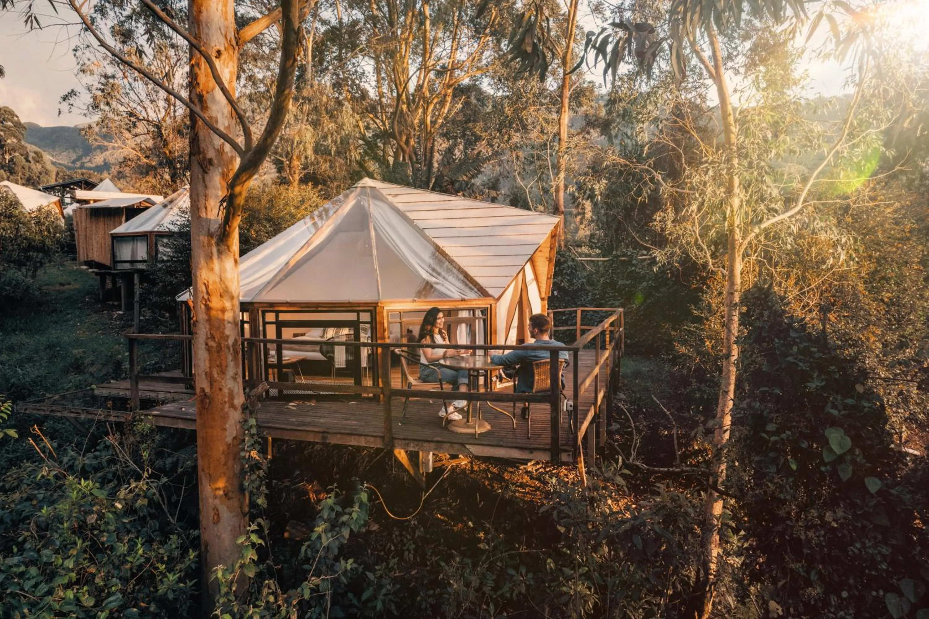 Bird's eye view in Glamping Lumbre