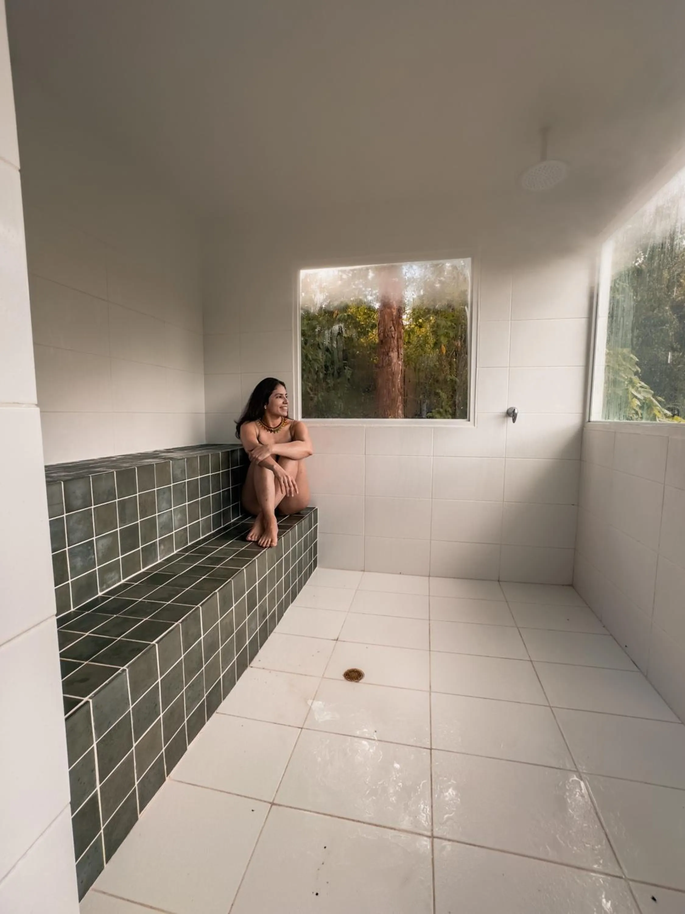 Hot Spring Bath in Glamping Lumbre