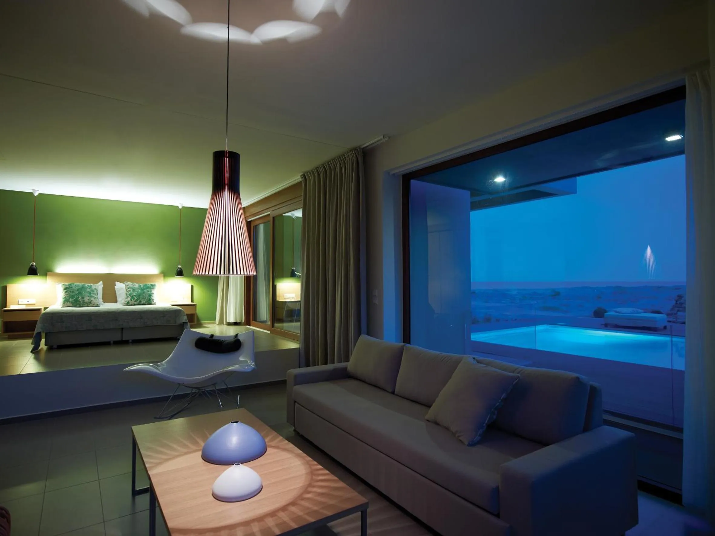 Living room in Thalatta Seaside Hotel