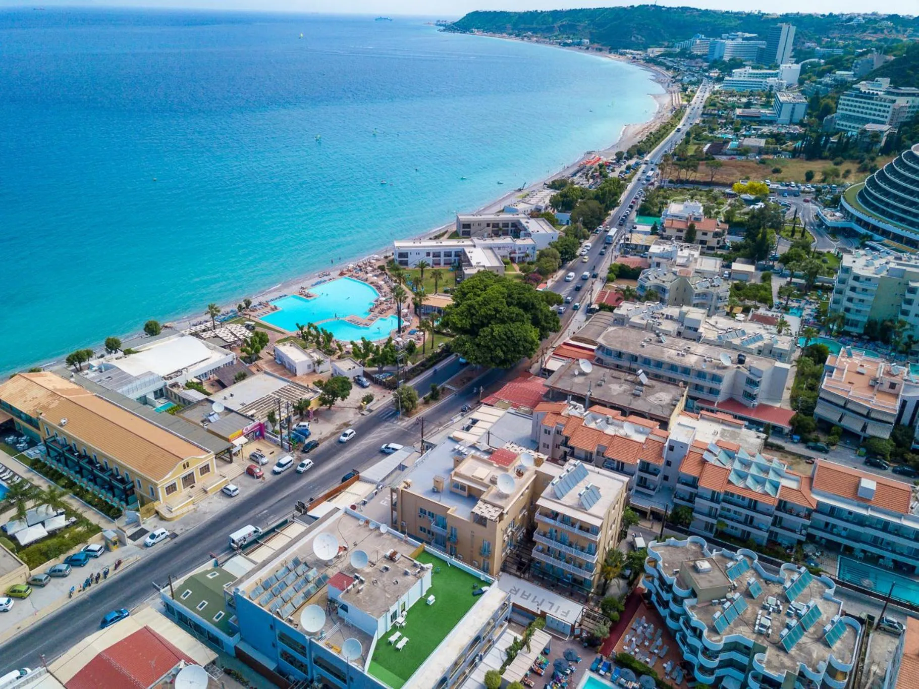 Bird's eye view in Filmar Hotel, Ixia, Rhodes