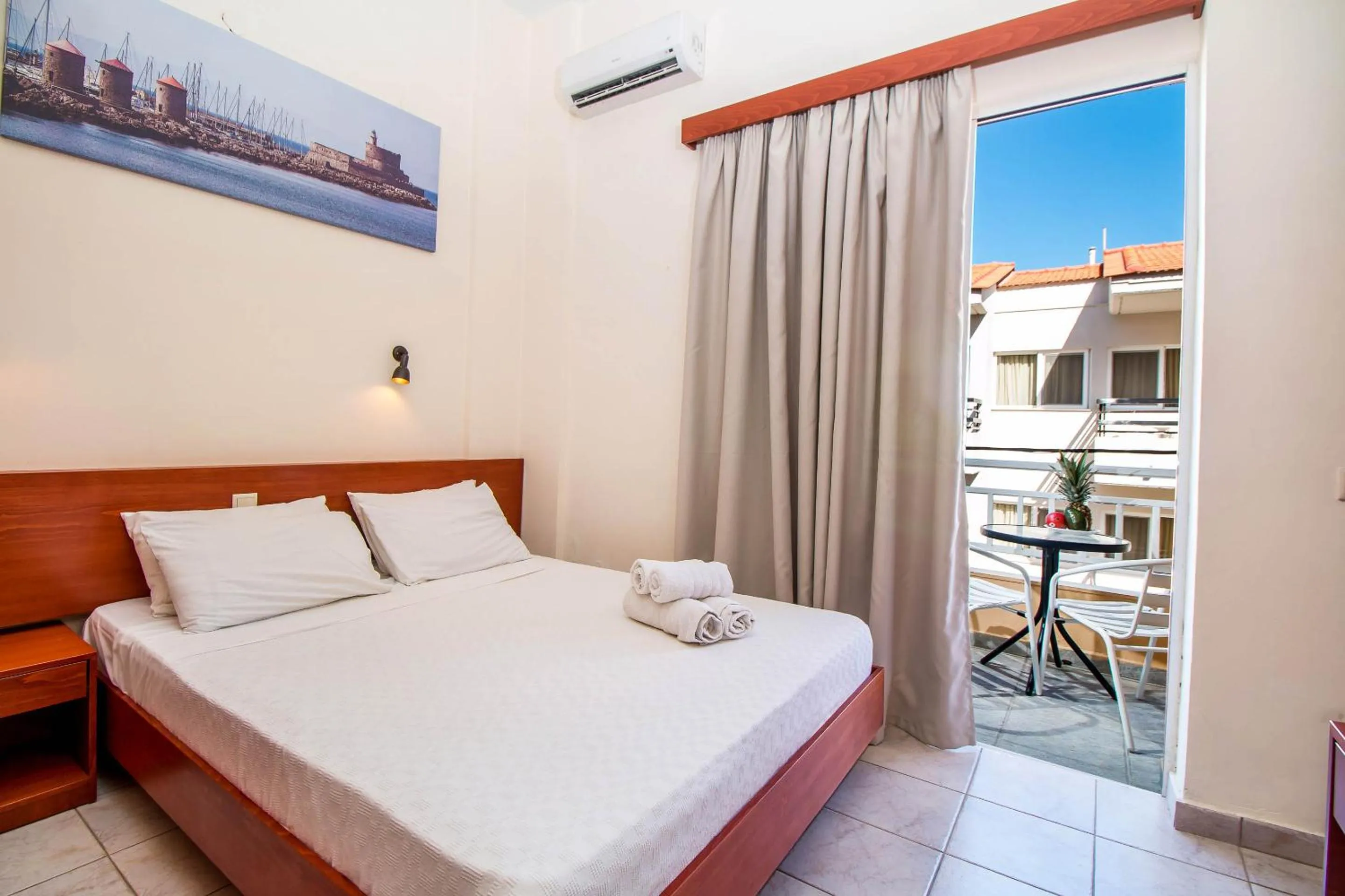 Balcony/Terrace, Bed in Filmar Hotel, Ixia, Rhodes