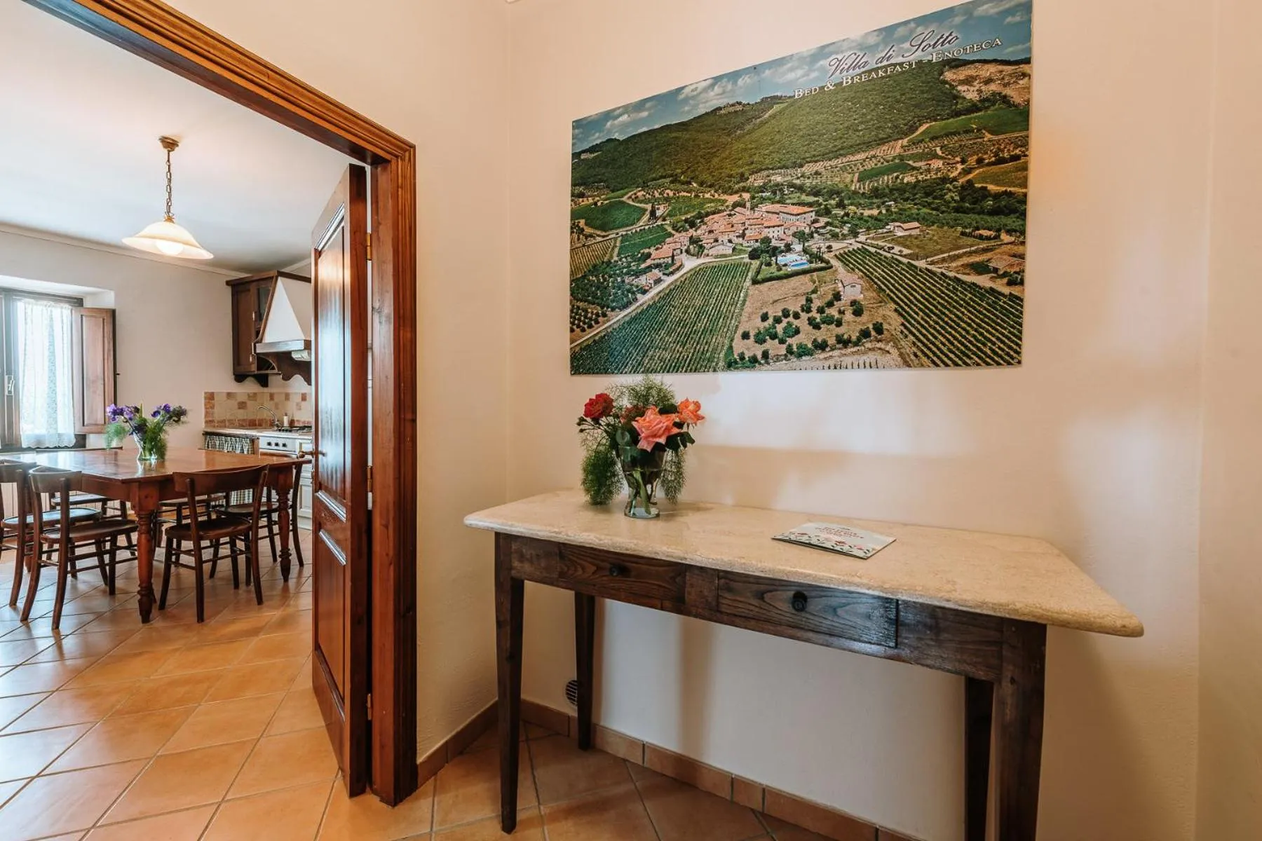 Communal kitchen in Villa Di Sotto