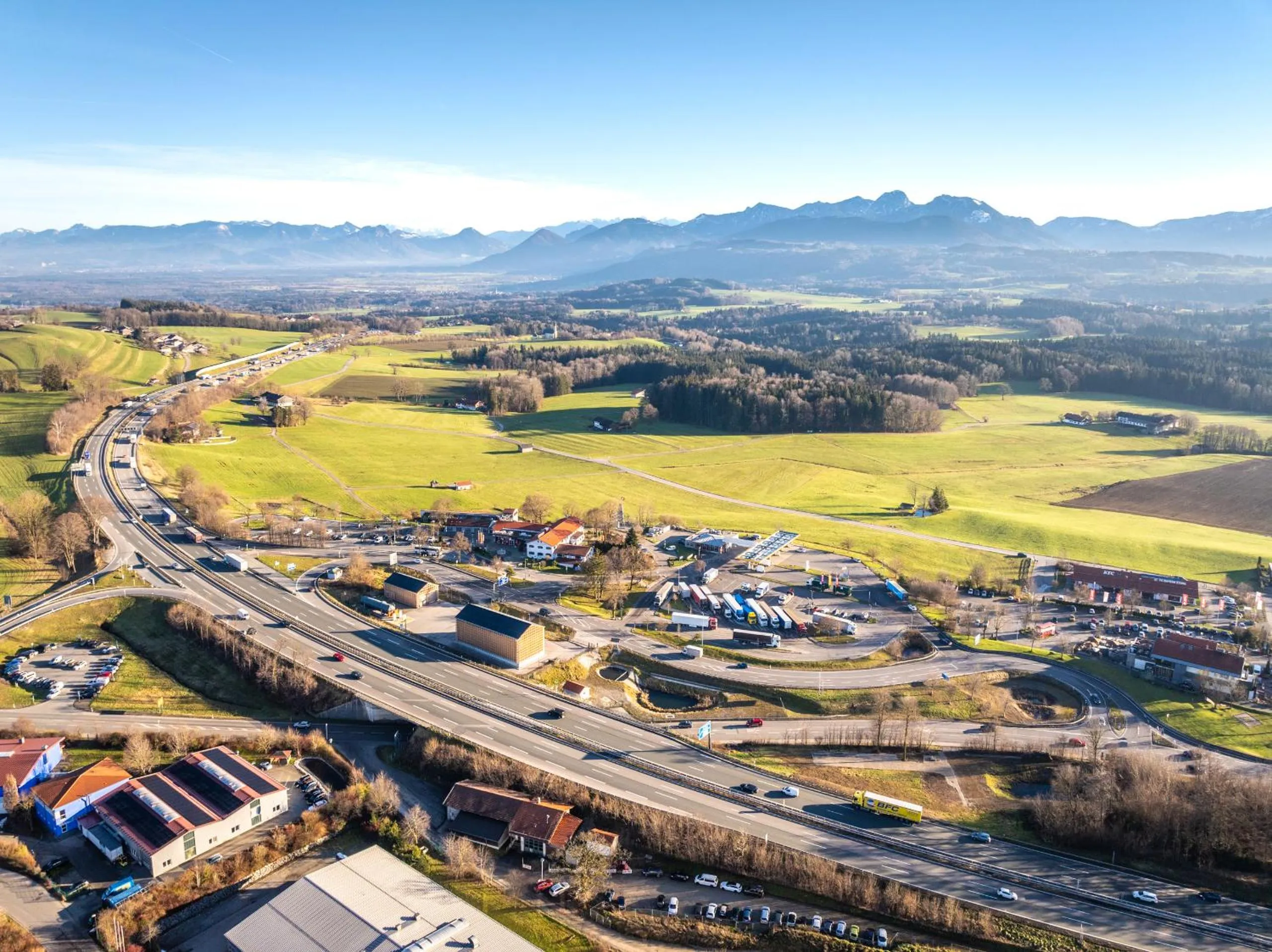 Bird's eye view in Coffee Fellows Hotel Irschenberg Süd