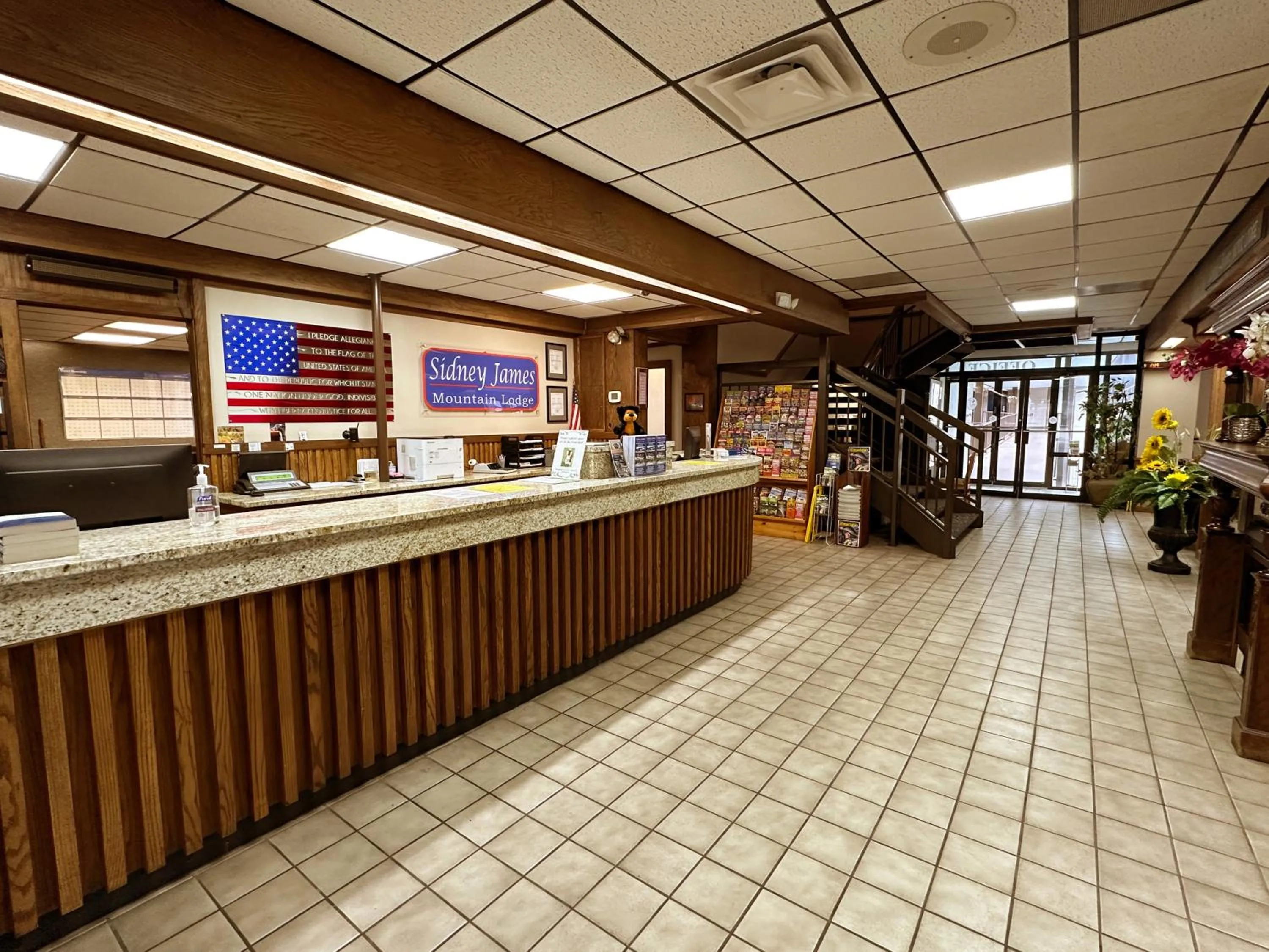 Lobby or reception in Sidney James Mountain Lodge