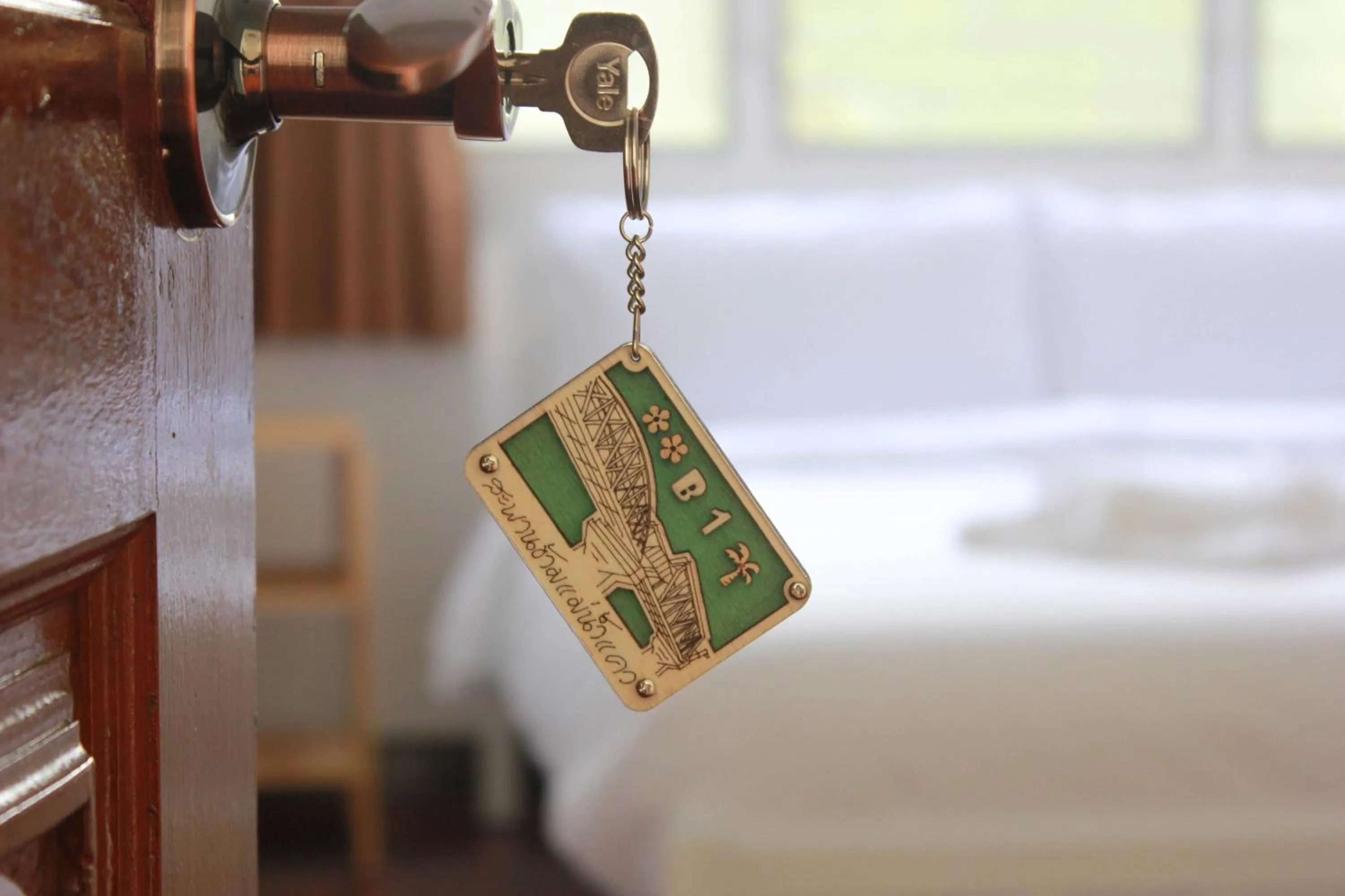 Bed in HOME@HOSTEL KANCHANABURI