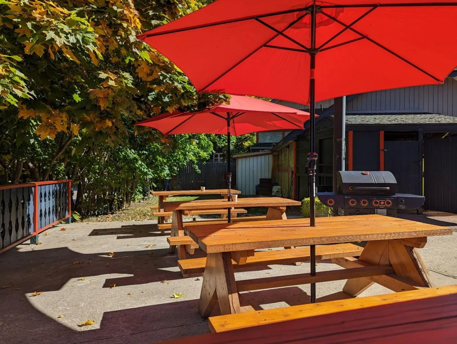 Patio in Alpine Inn & Suites