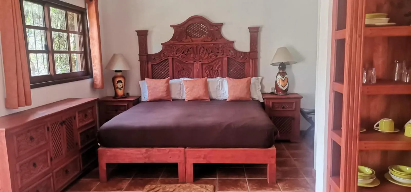Bed in Villas Amalia Hotel