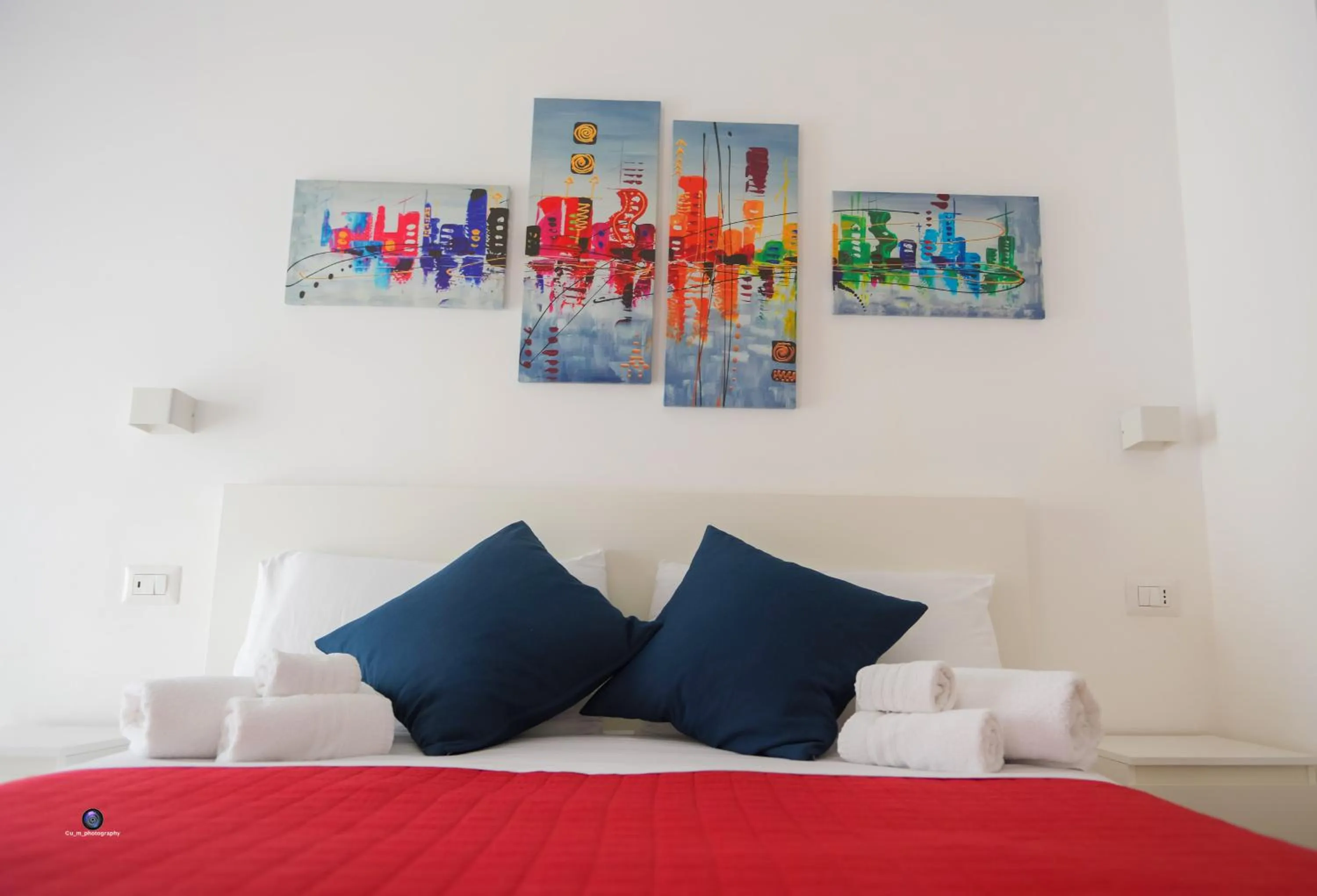 Bed in Palazzo Verdi Holiday Viterbo