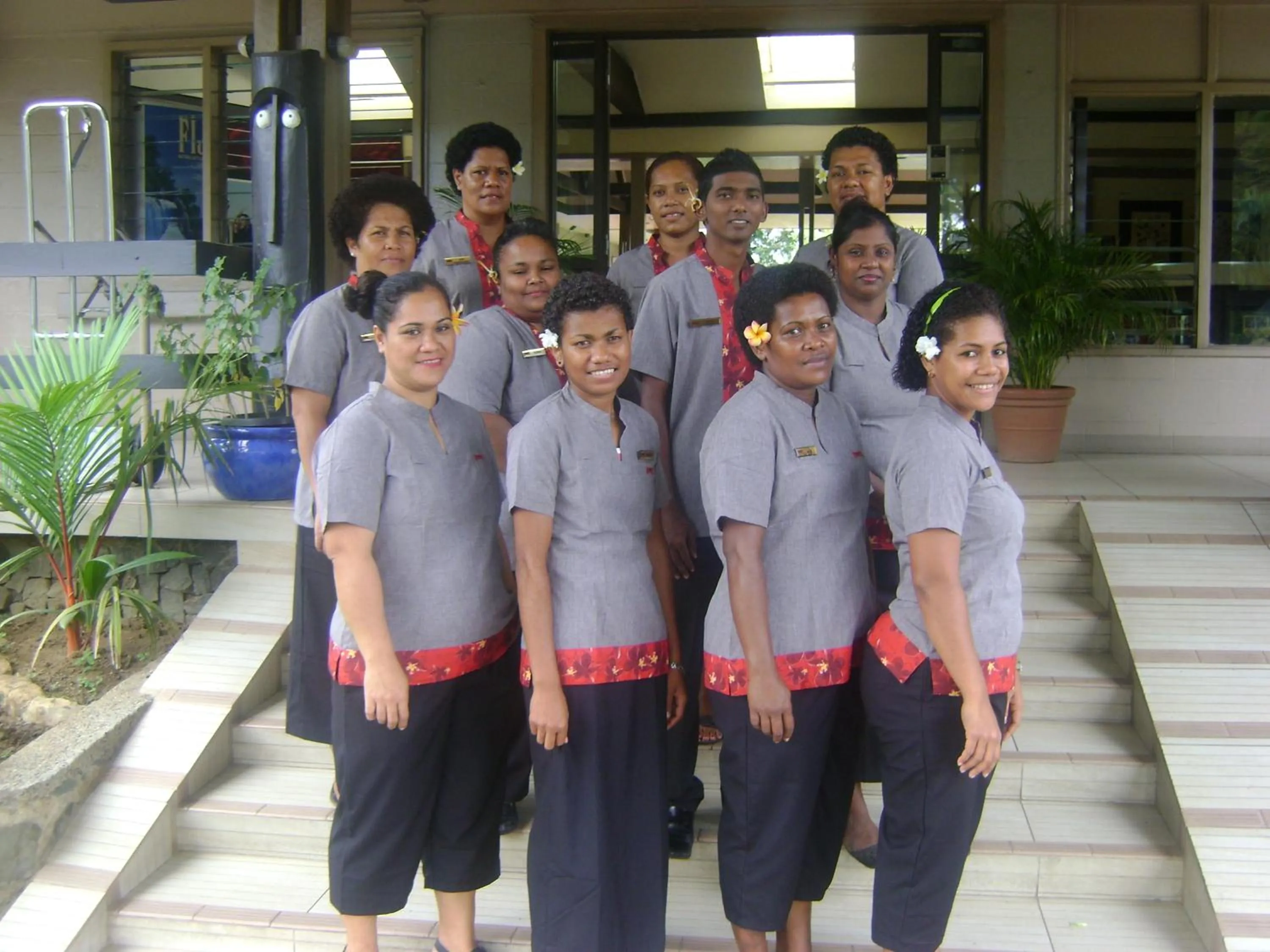 Staff in Tanoa Skylodge Hotel