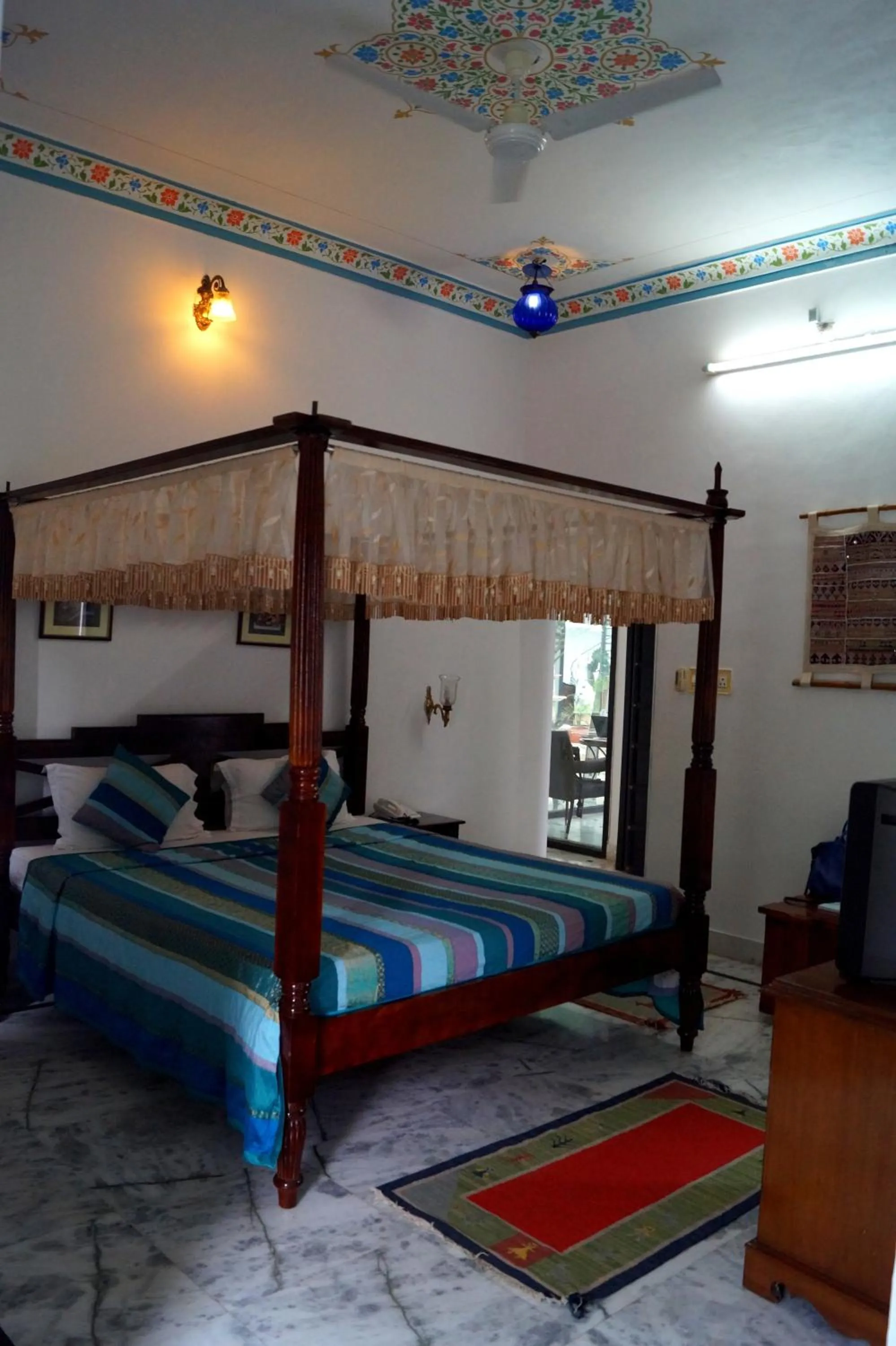 Bed in Karohi Haveli - A Heritage Hotel