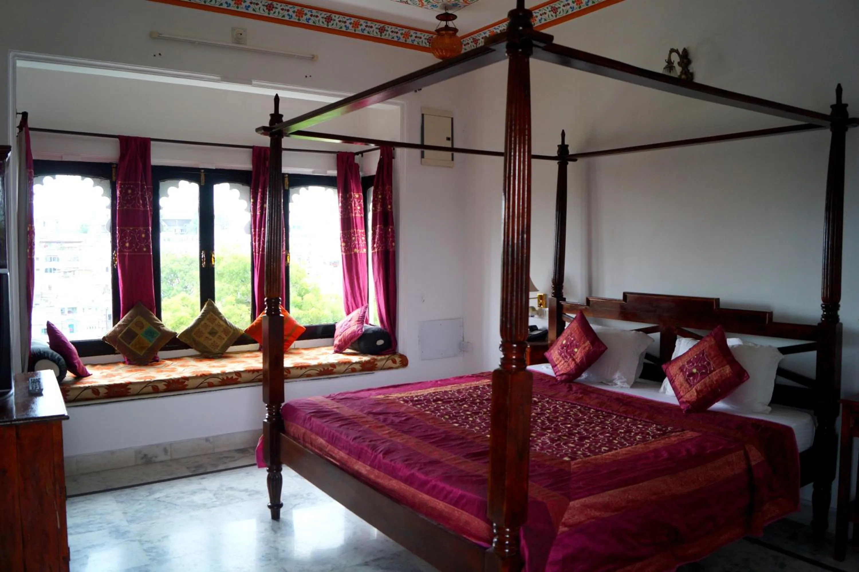 Bed in Karohi Haveli - A Heritage Hotel