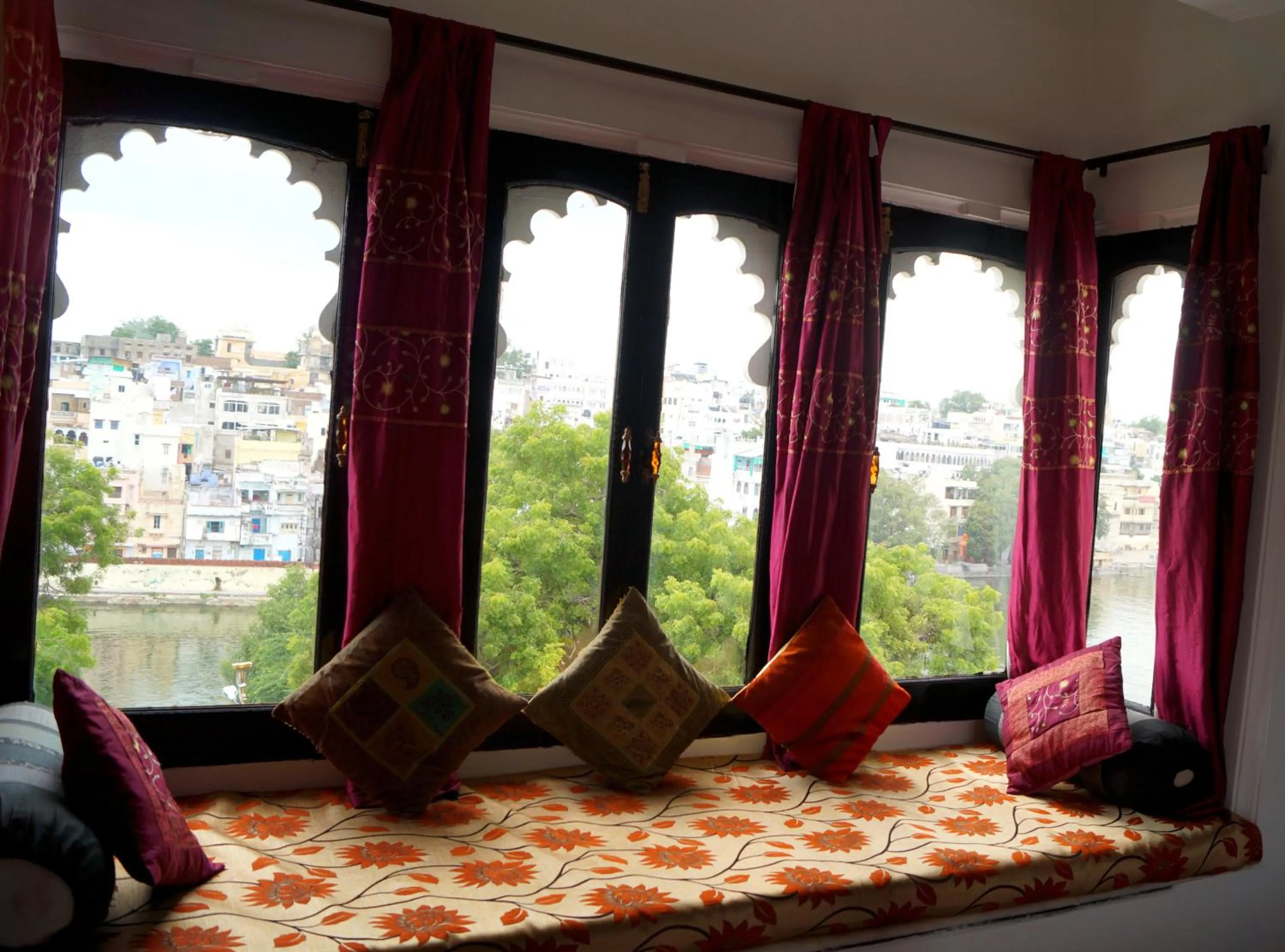 Seating area in Karohi Haveli - A Heritage Hotel