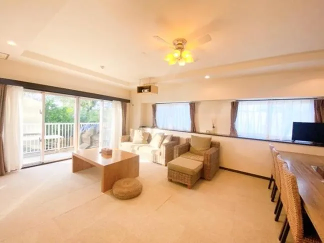 Living room in Scallop Beach Condominium