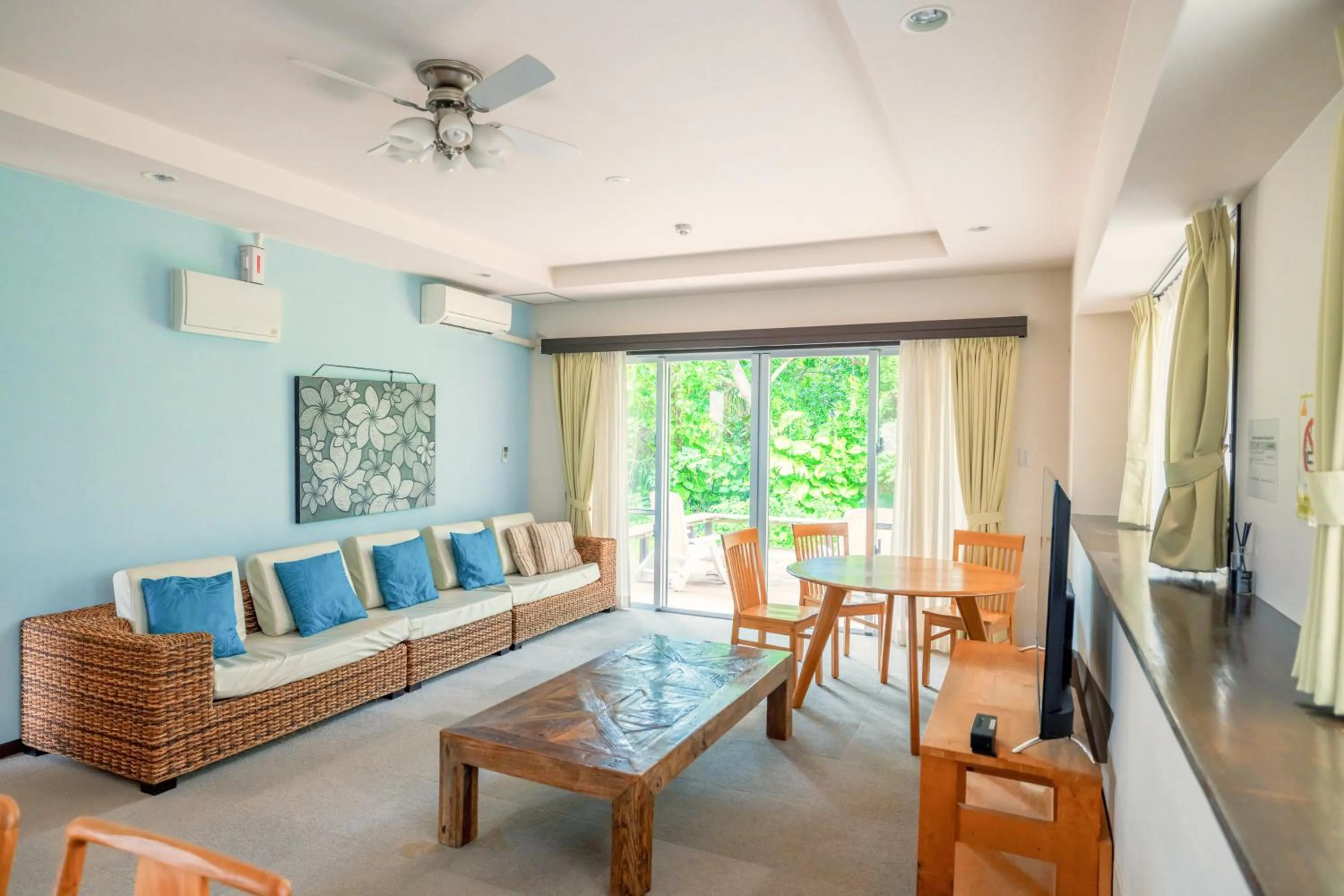 Living room in Scallop Beach Condominium