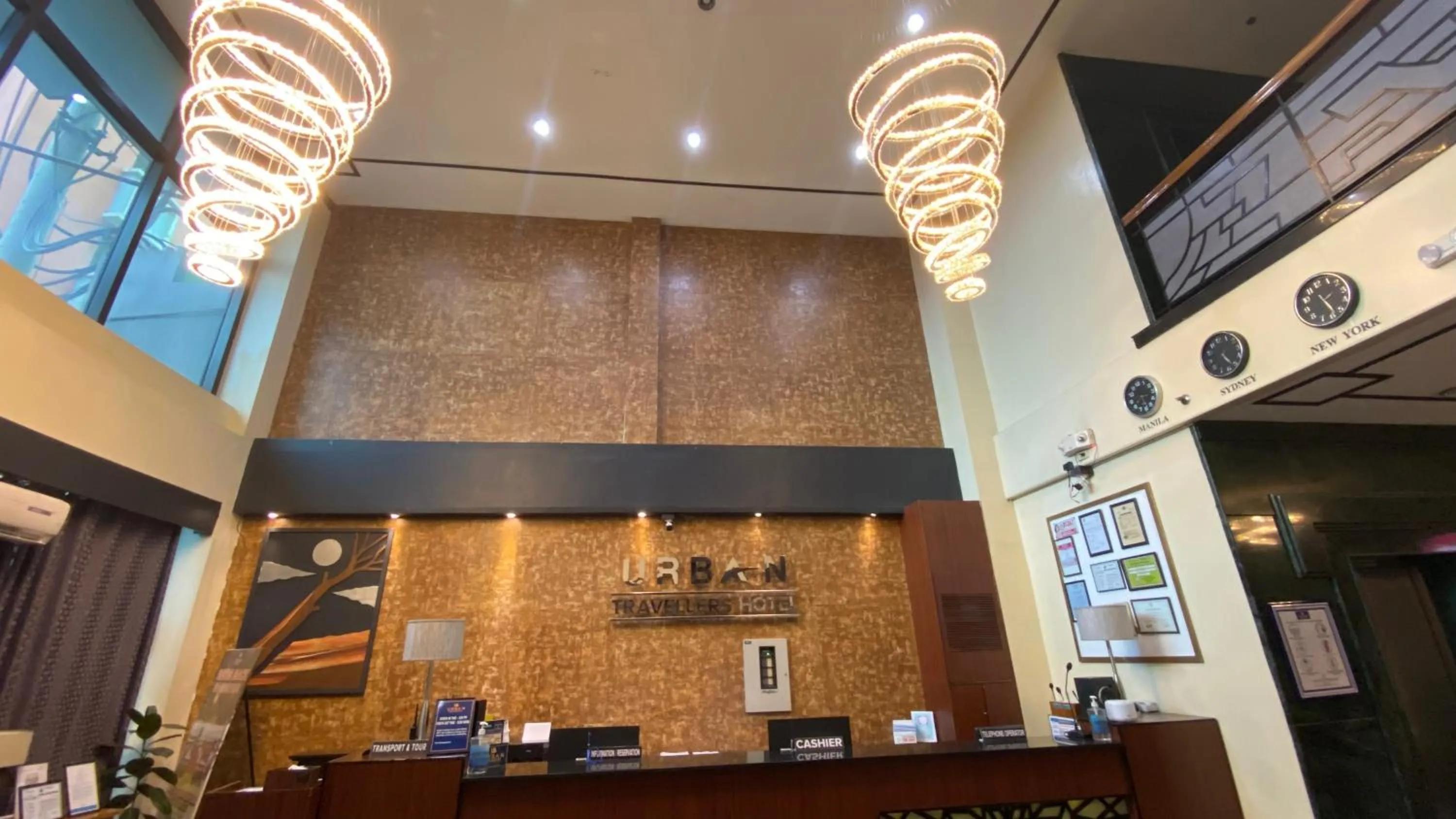 Lobby or reception in Urban Travellers Hotel