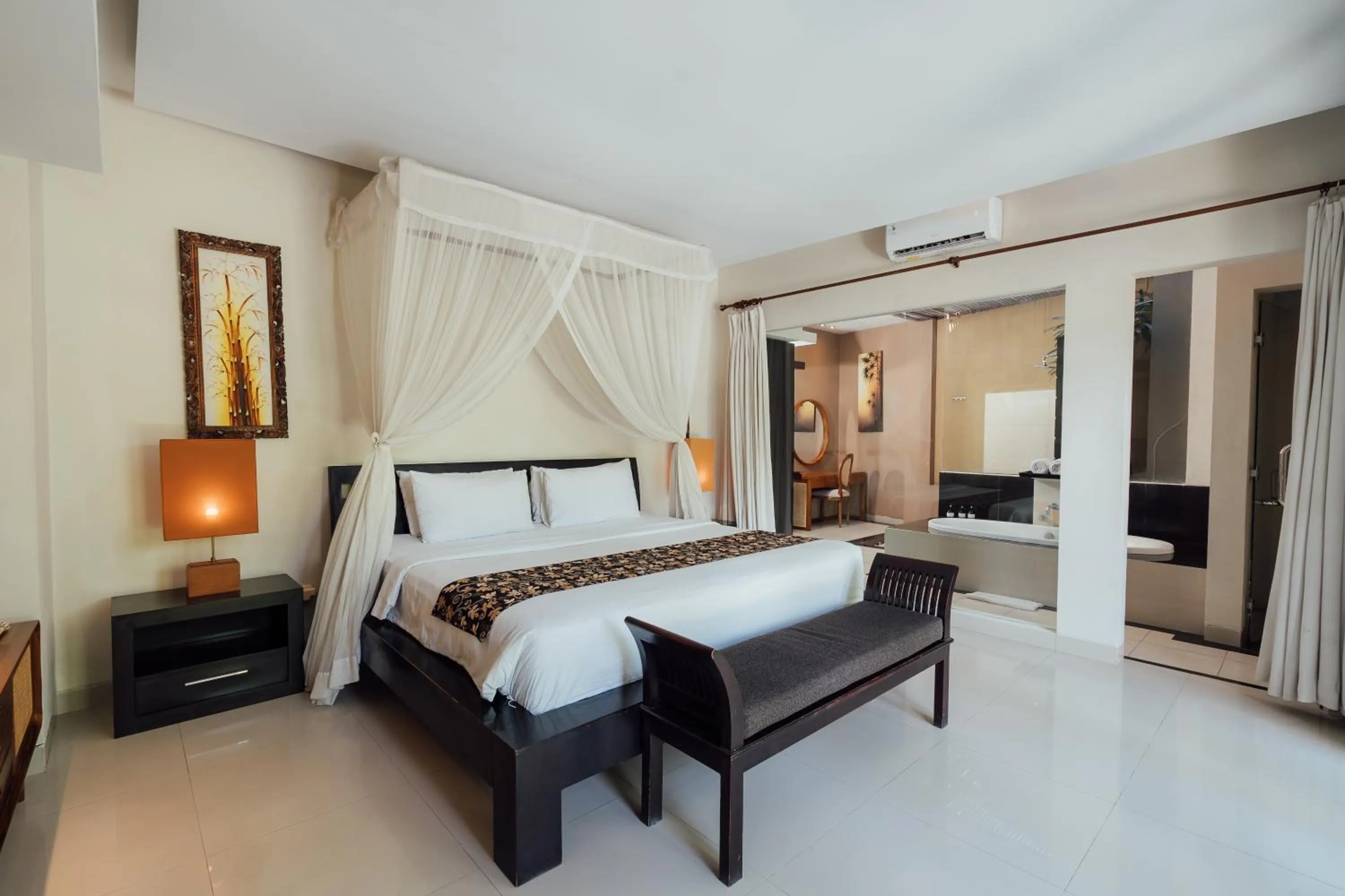 Bed in The Bidadari Villas and Spa Umalas - Seminyak