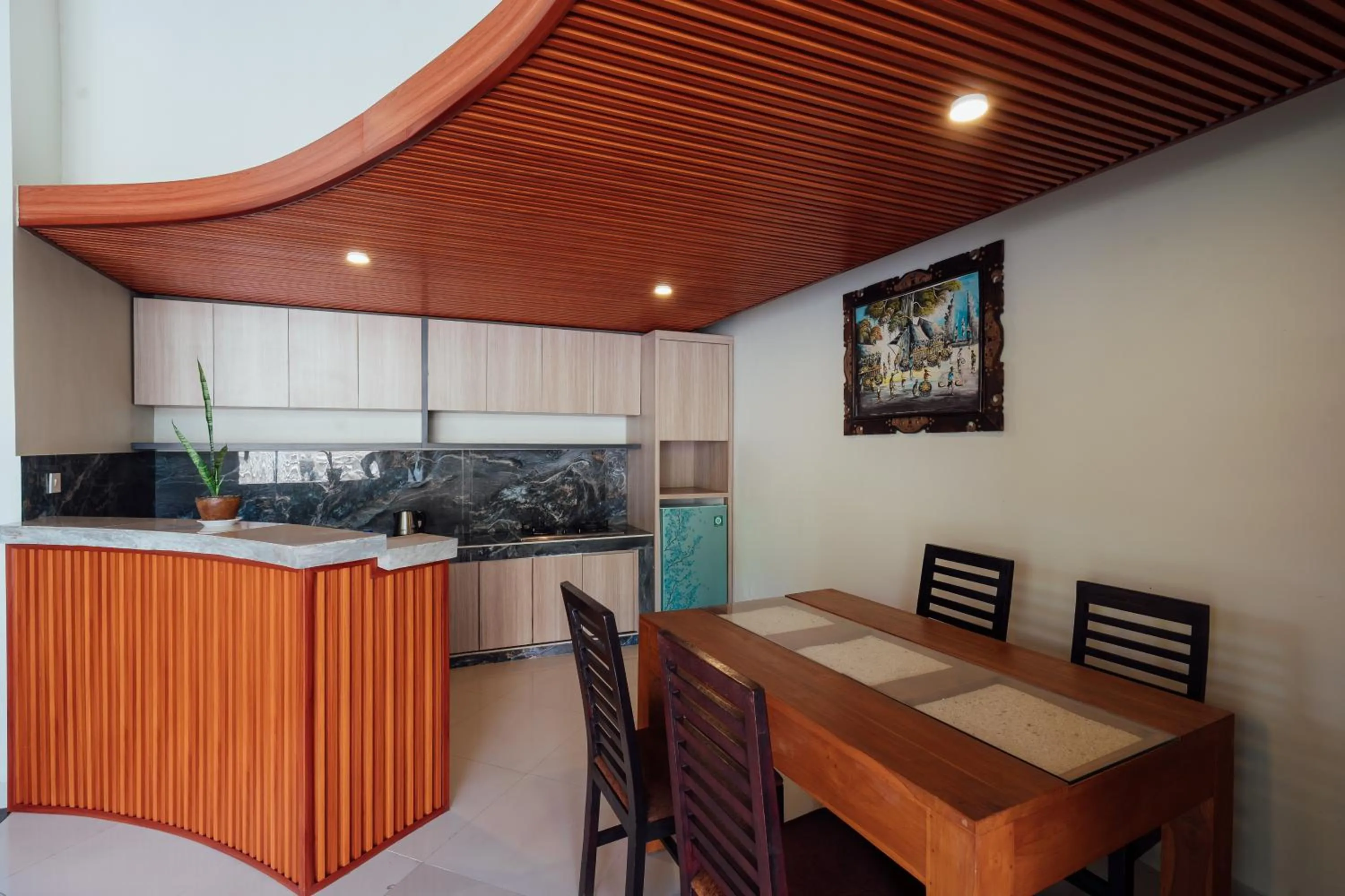 Kitchen or kitchenette in The Bidadari Villas and Spa Umalas - Seminyak