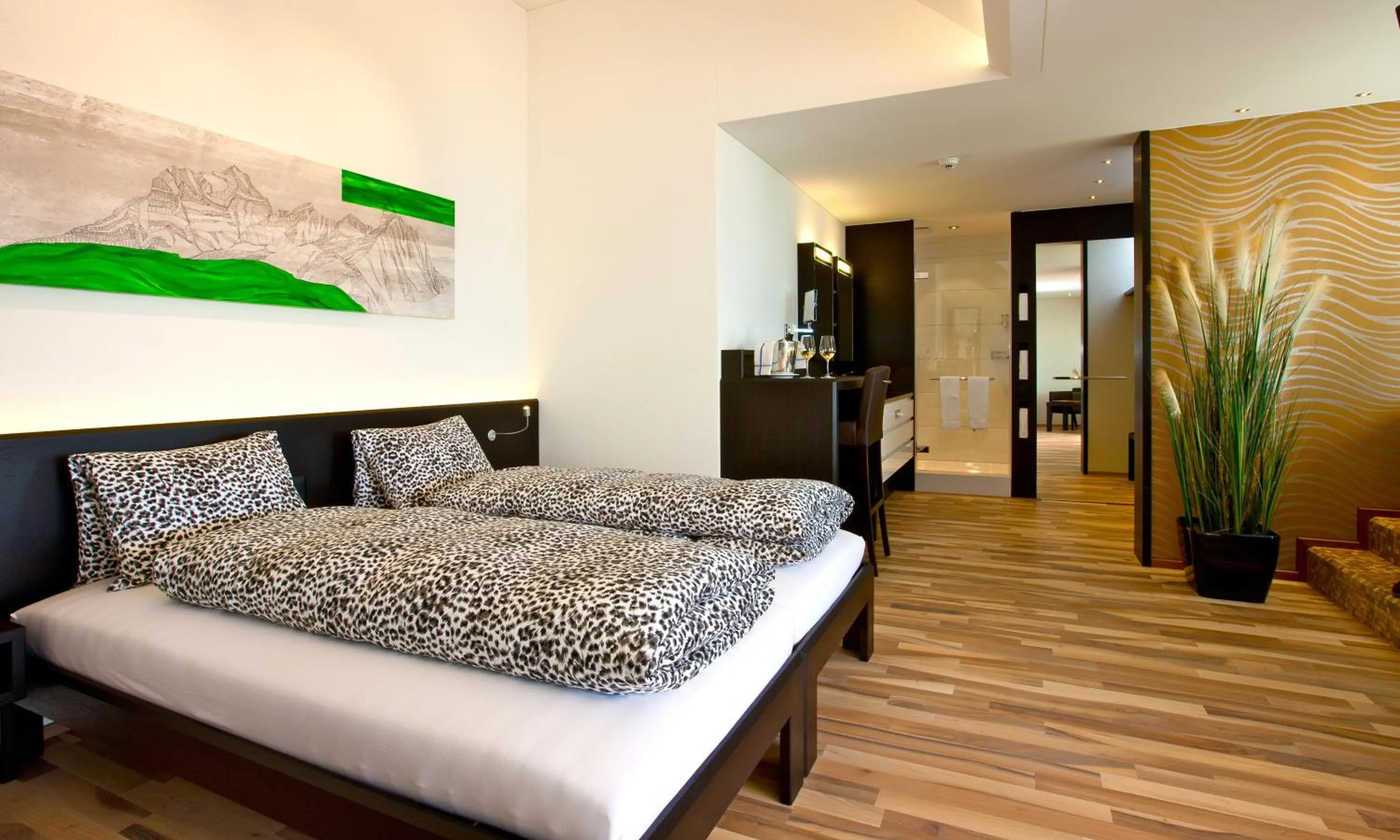 Bed in Hotel Restaurant Vogelsang