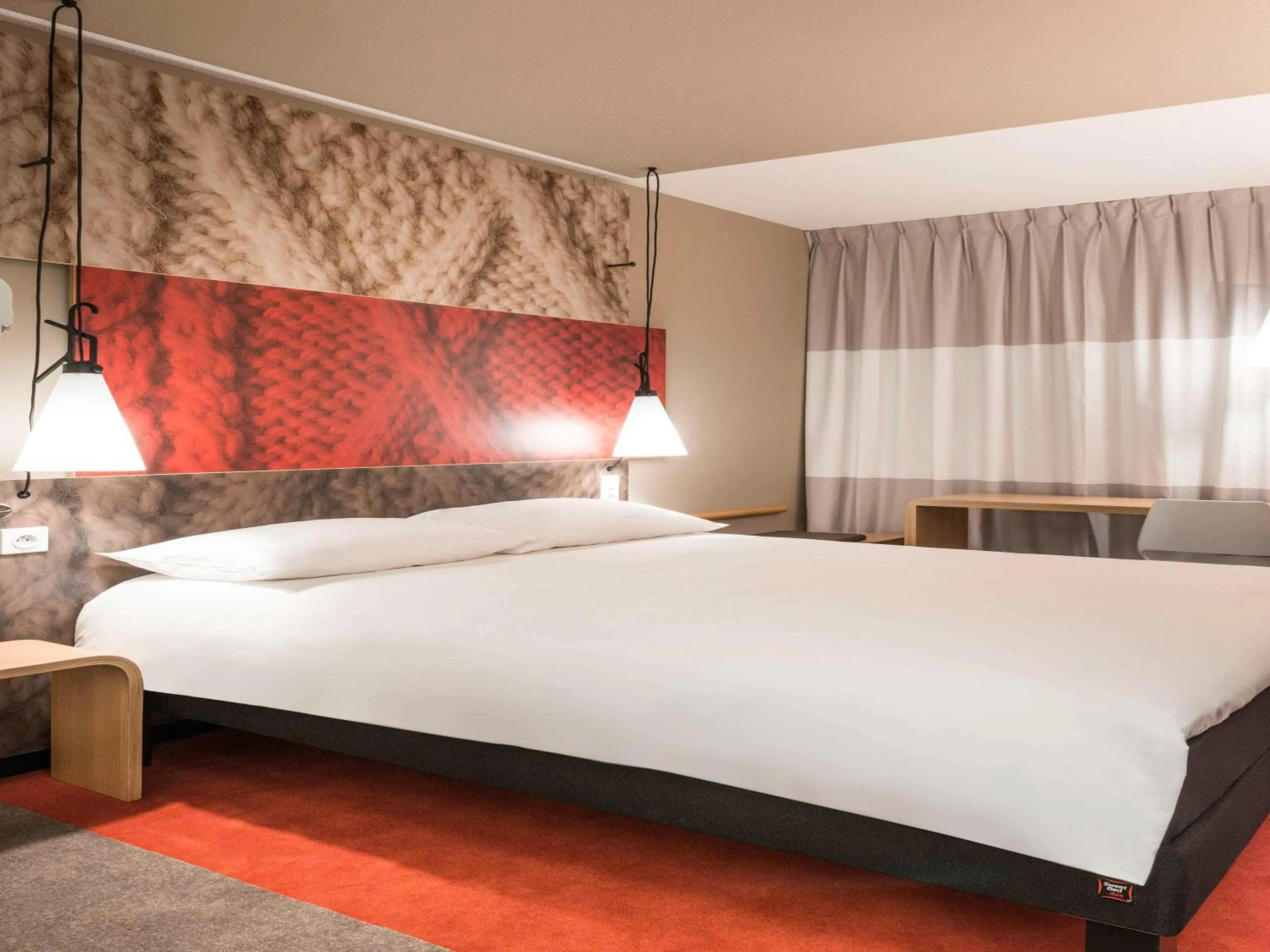Bedroom, Bed in Hotel Mermoz Paris Le Bourget